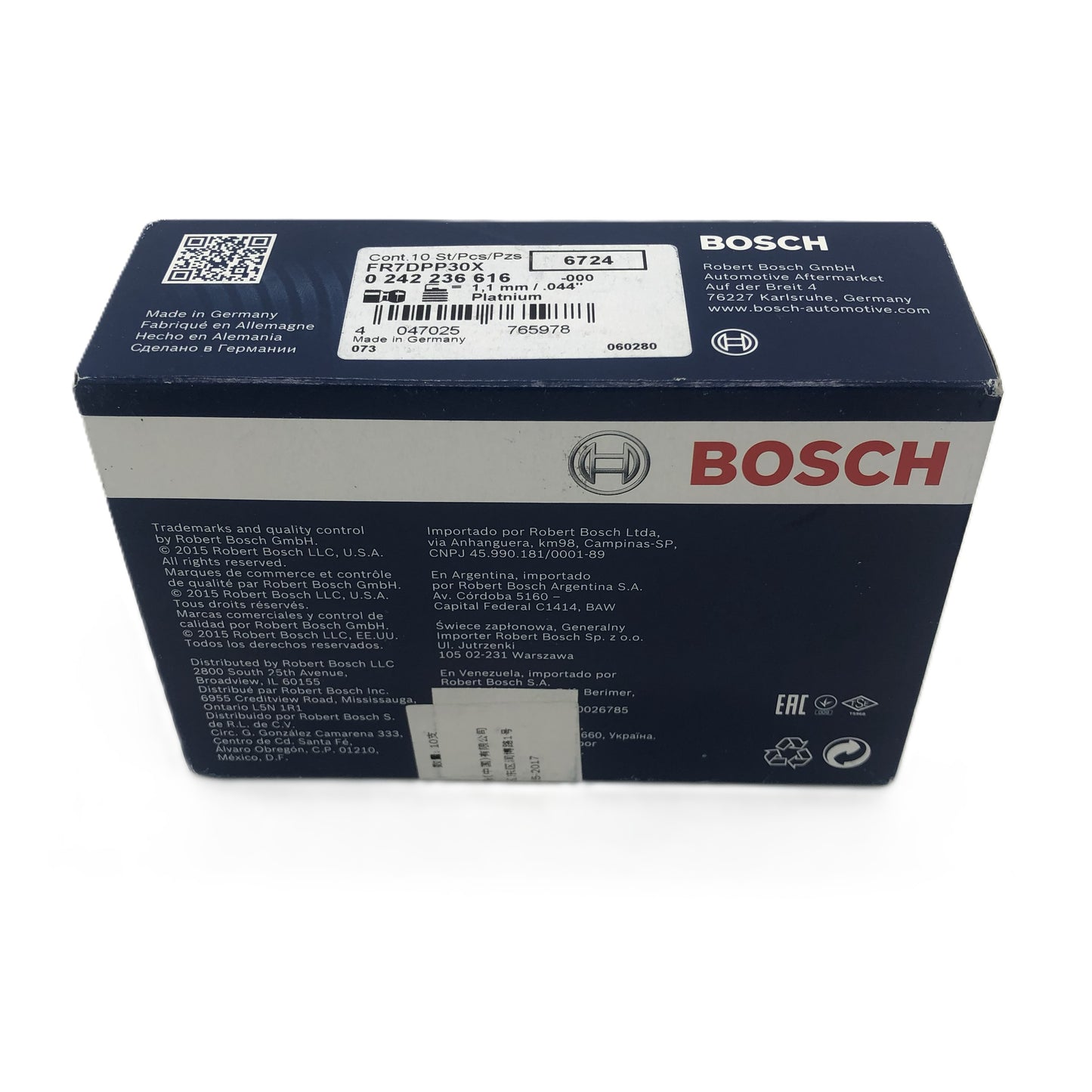 BOSCH Laser Platinum Spark Plug 0242236616 FR7DPP30X
