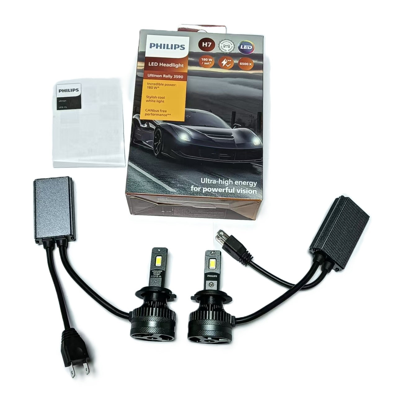 PHILIPS LED Headlight Ultinon Rally 3590 H7 H18 12V 180W LUM11972U3590X2