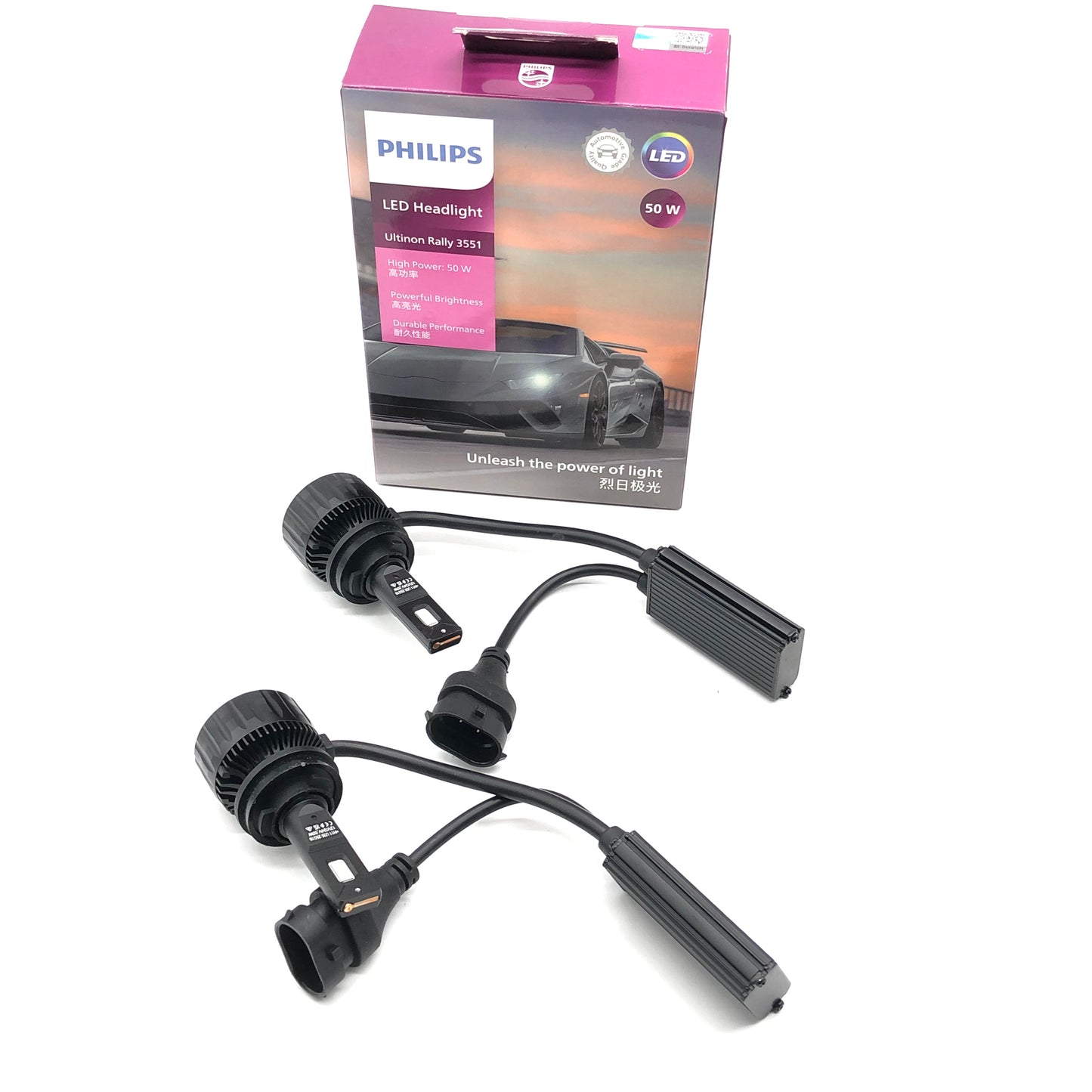 PHILIPS LED Headlight Ultinon Rally 3551 H11 12V 24V 50W LUM11362U3551X2