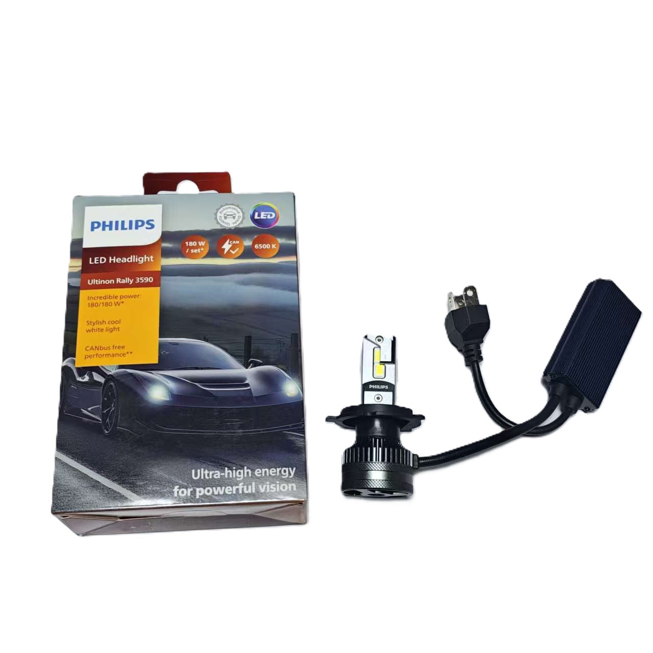 PHILIPS LED Headlight Ultinon Rally 3590 H4 H19 12V 180W LUM11342U3590X2