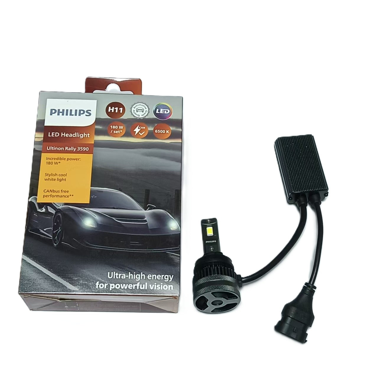 PHILIPS LED Headlight Ultinon Rally 3590 H11/H8/H16/FOG 12V 180W LUM11362U3590X2