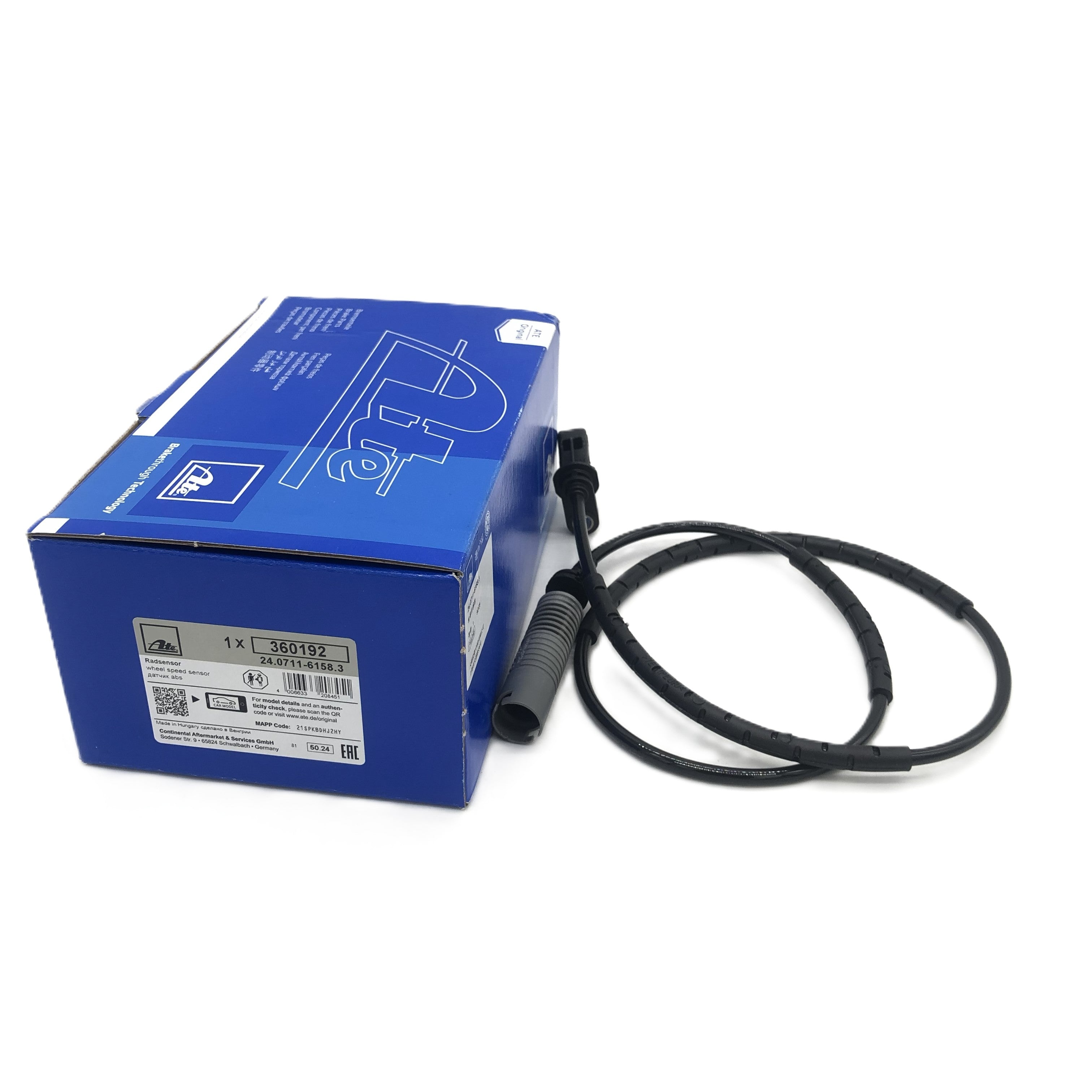 ATE ABS Wheel Speed Sensor Rear 24.0711-6158.3 360192