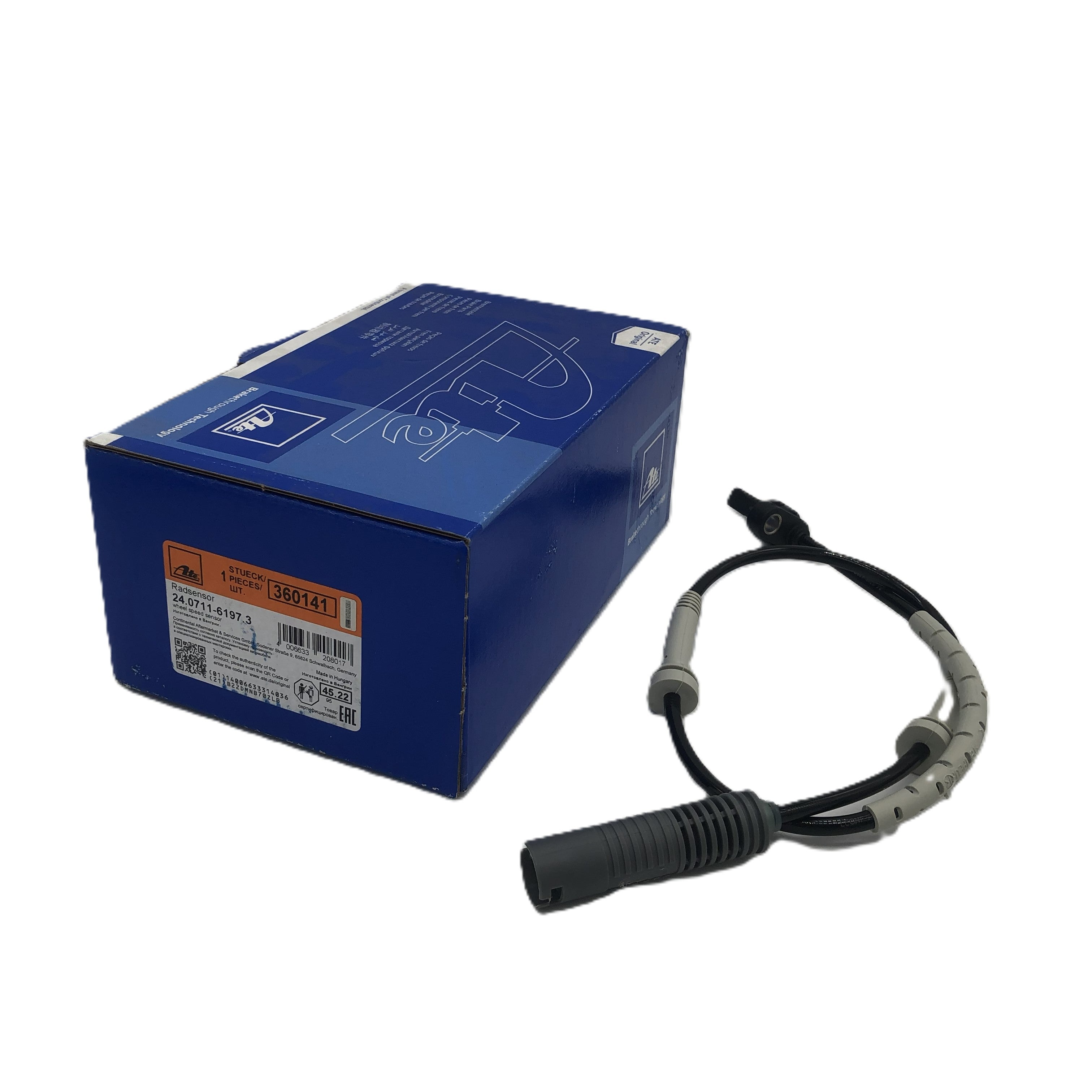 ATE Front ABS Wheel Speed Sensor 24.0711-6197.3/­360141