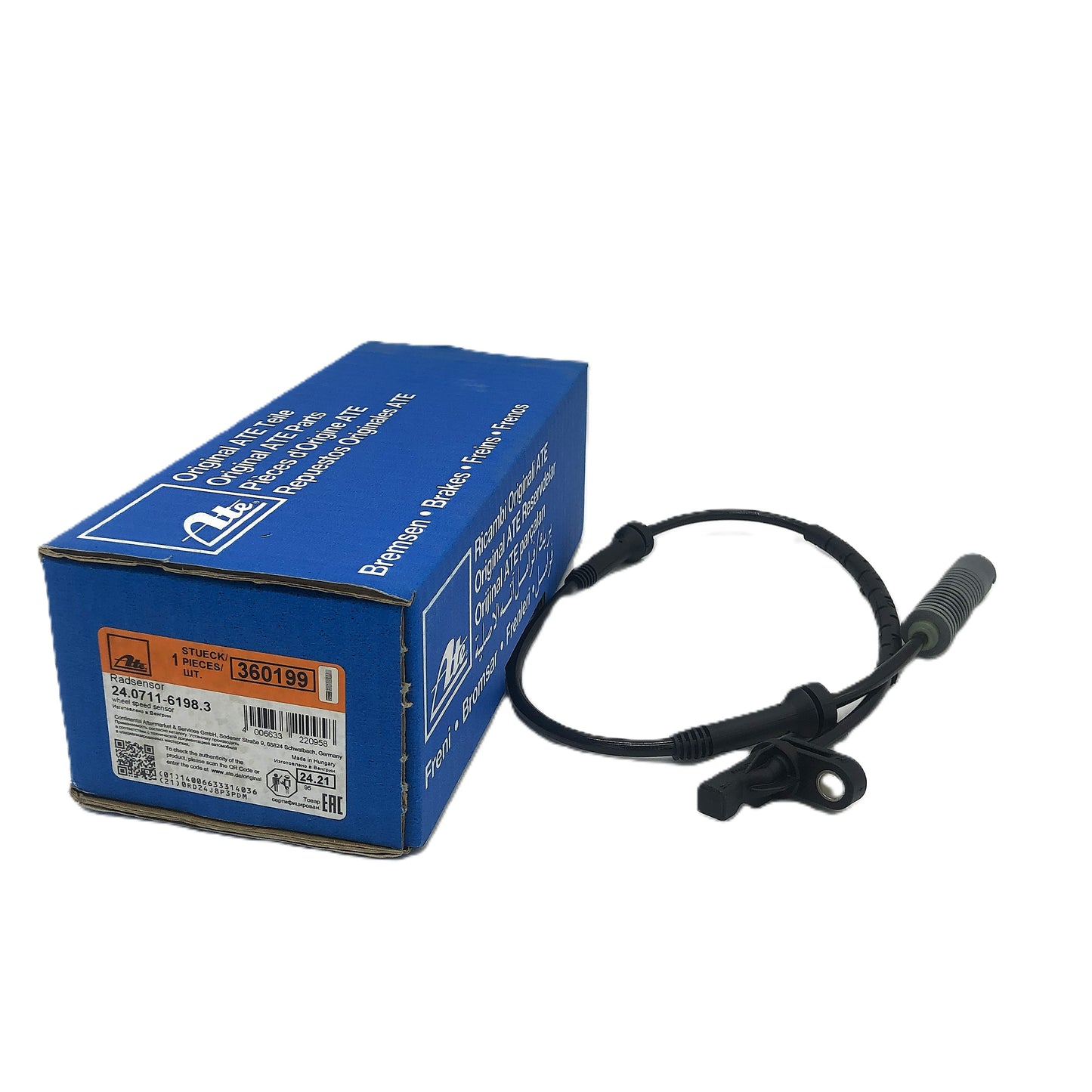 ATE Front ABS Wheel Speed Sensor 24.0711-6198.3/360199