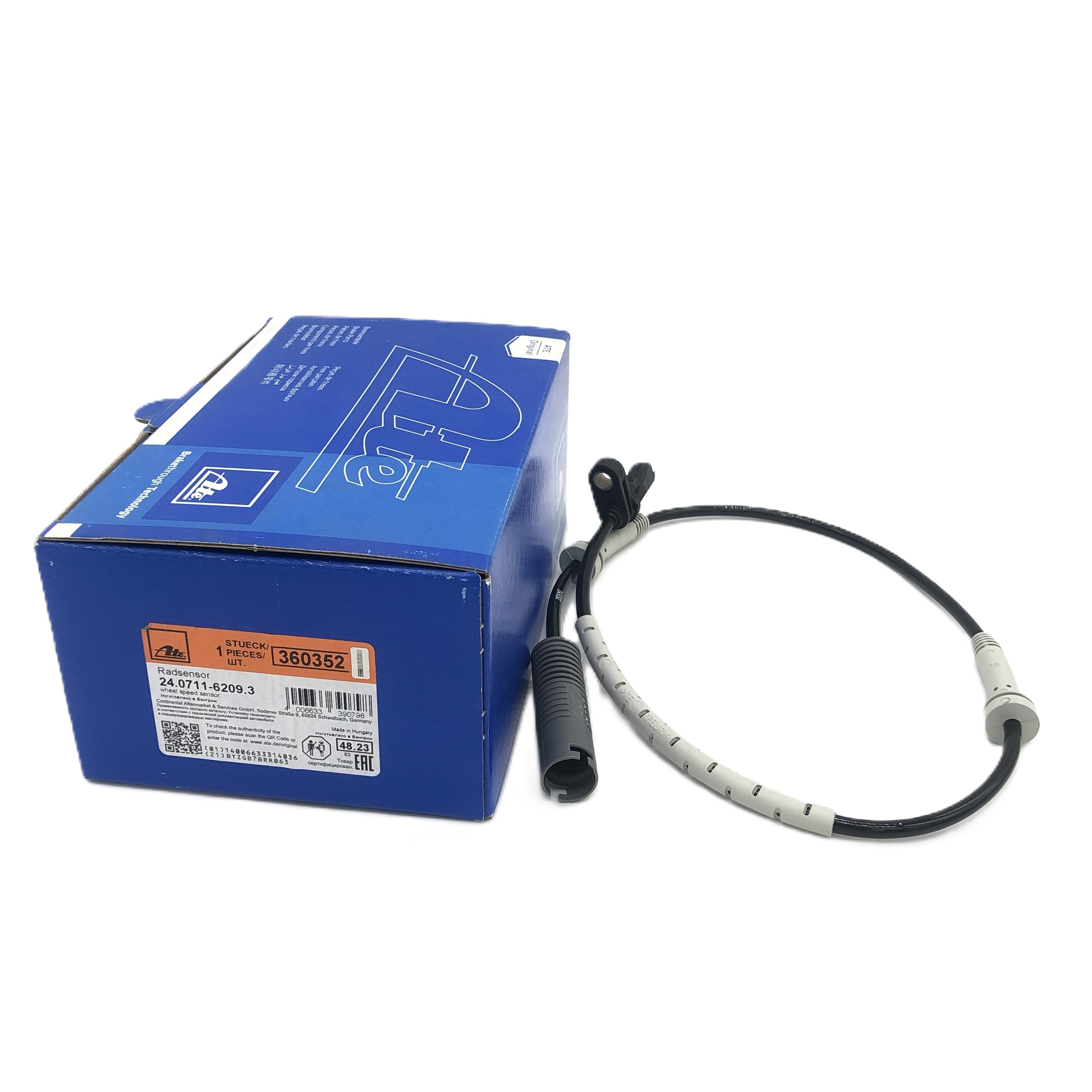 ATE Front ABS Wheel Speed Sensor 24.0711-6209.3/­360352