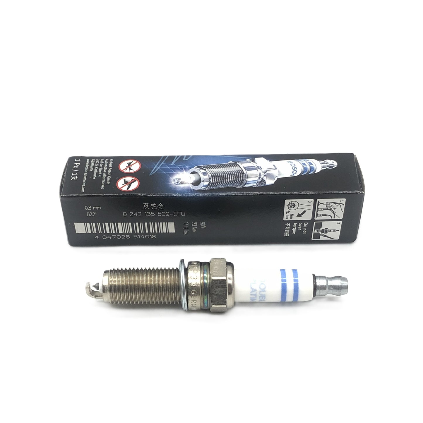 BOSCH Double Platinum Spark Plug 0242135509-EFU YR7MPP33