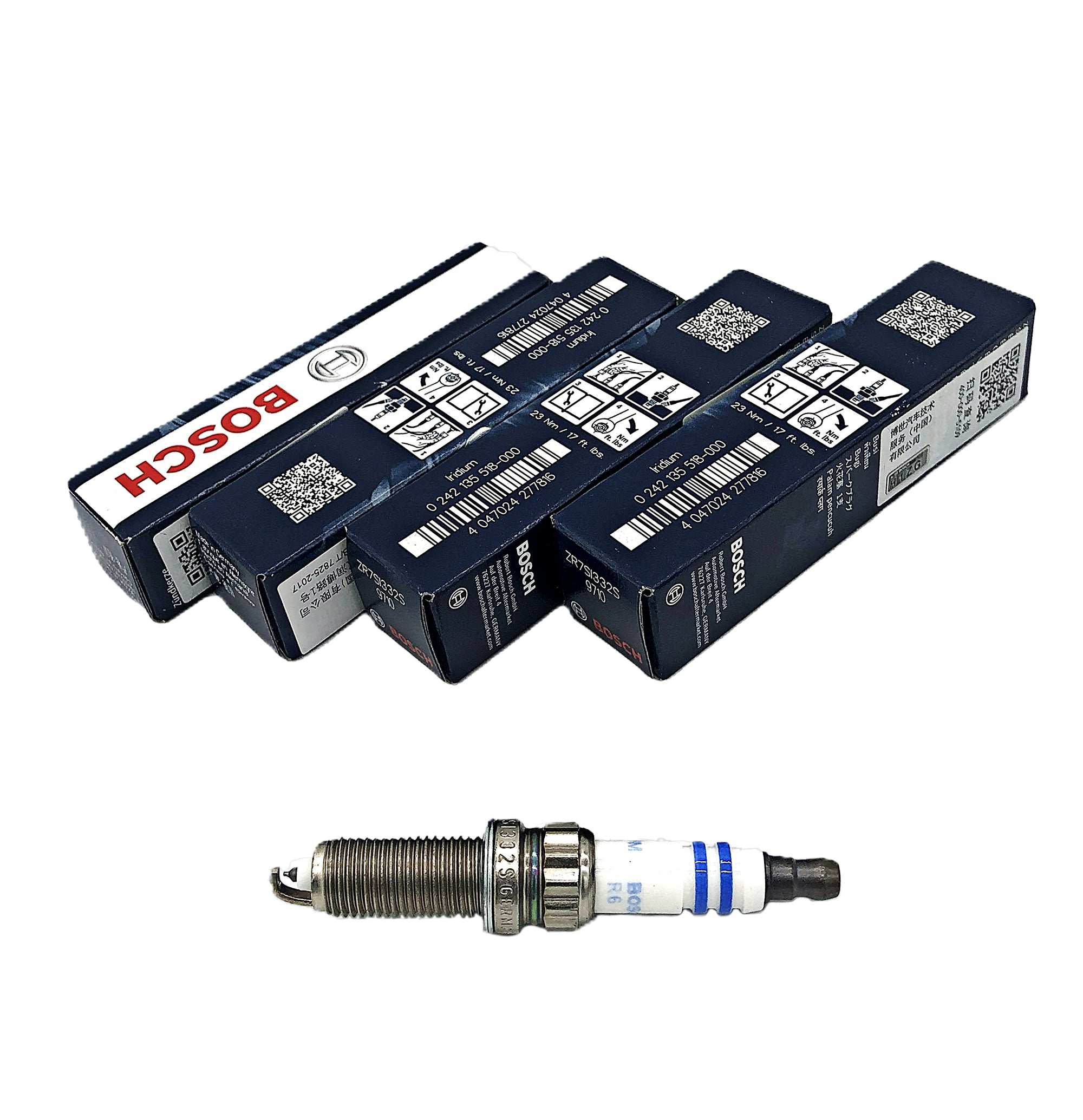BOSCH Iridium Spark Plug 0242135518 ZR7SI332S
