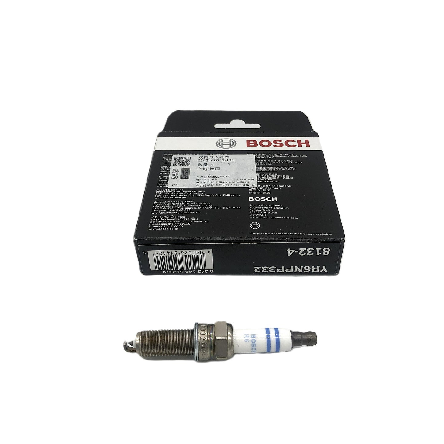 BOSCH Double Platinum Spark Plug 0242140512 YR6NPP332