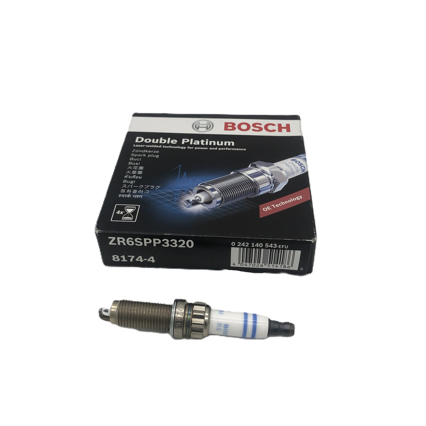 BOSCH Double Platinum Spark Plug 0242140543 ZR6SPP3320