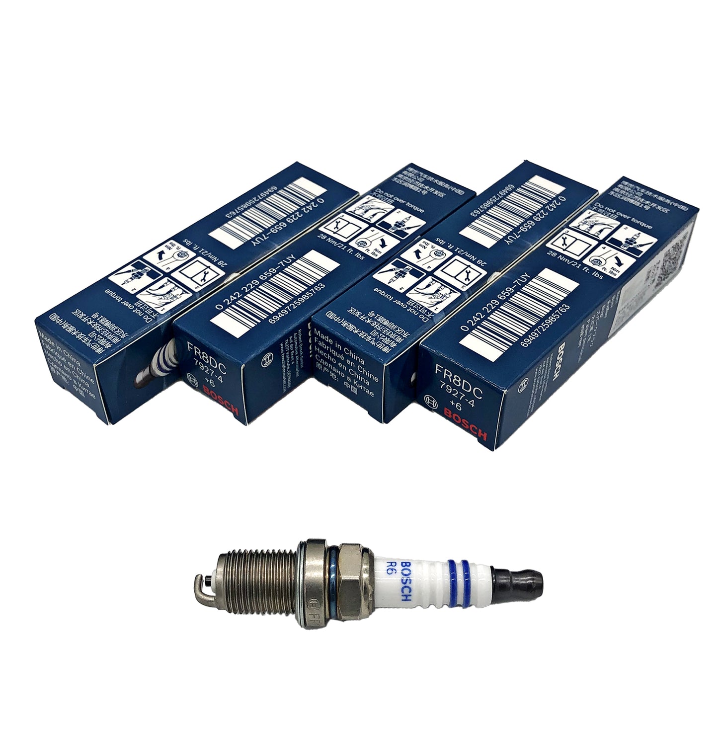 BOSCH Copper with Nickel Spark Plug 0242229659 FR8DC+