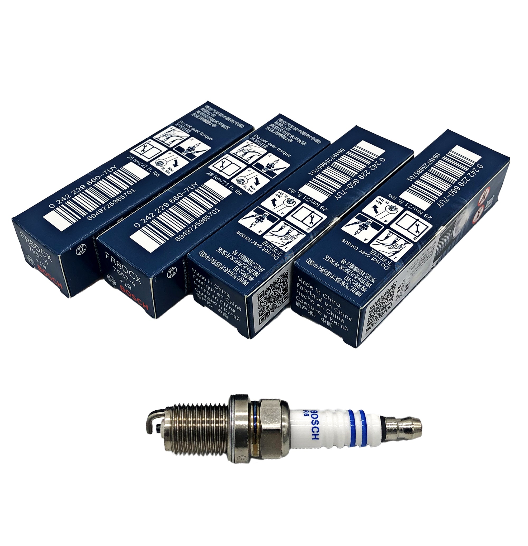 BOSCH Copper with Nickel Spark Plug 0242229660 FR8DCX+