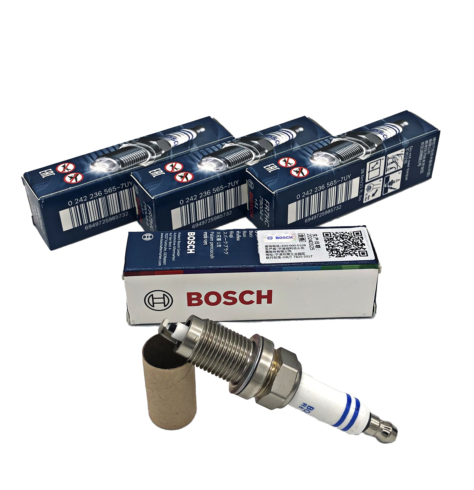 BOSCH Copper with Nickel Spark Plug 0242236565 FR7HC+
