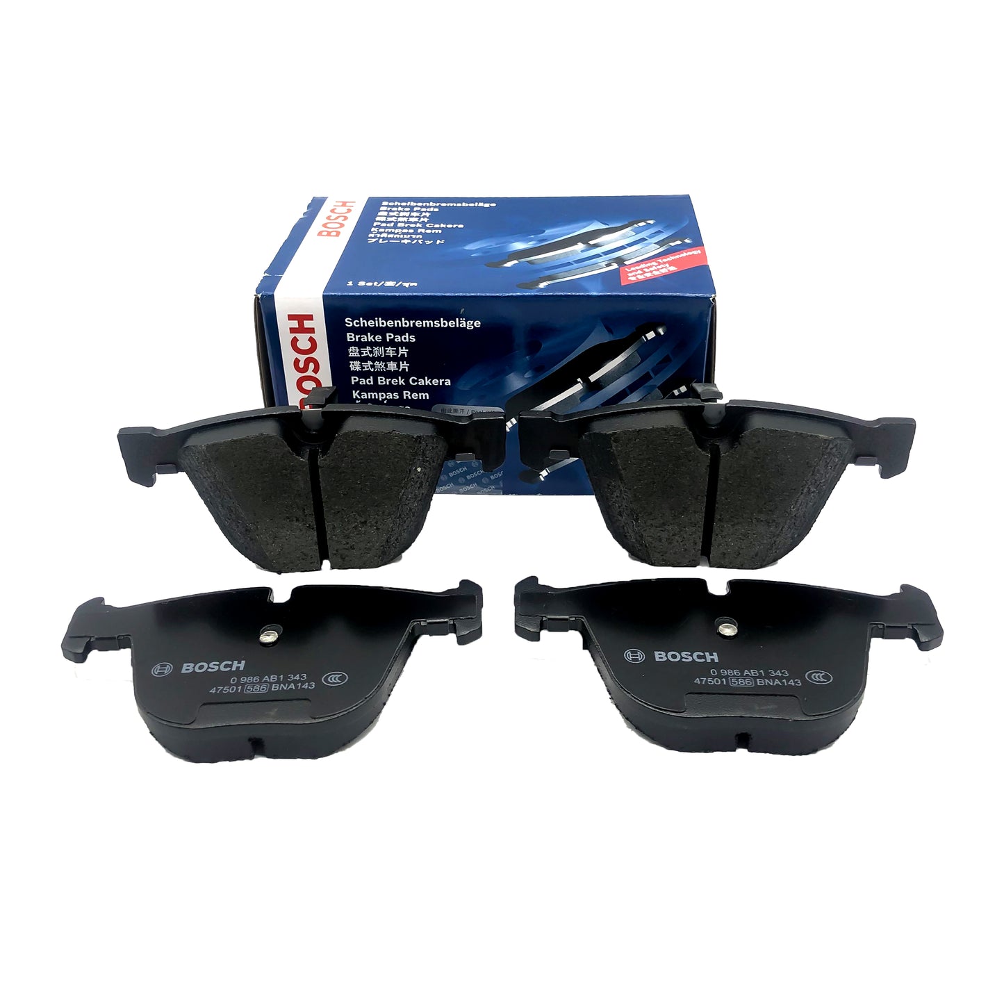 BOSCH Rear Disc Brake Pad Set 0986AB1343 image 1 Candru