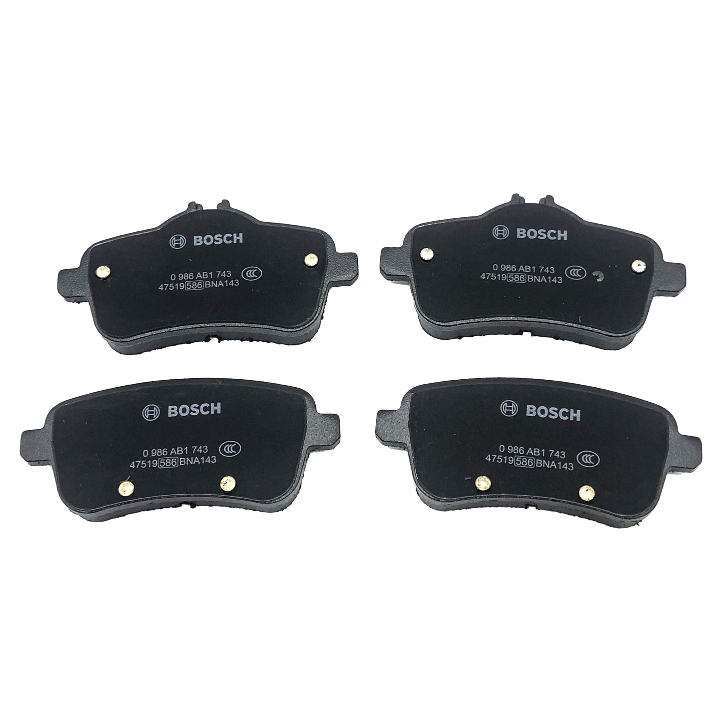 BOSCH Rear Disc Brake Pad Set 0986AB1743 image 2 Candru