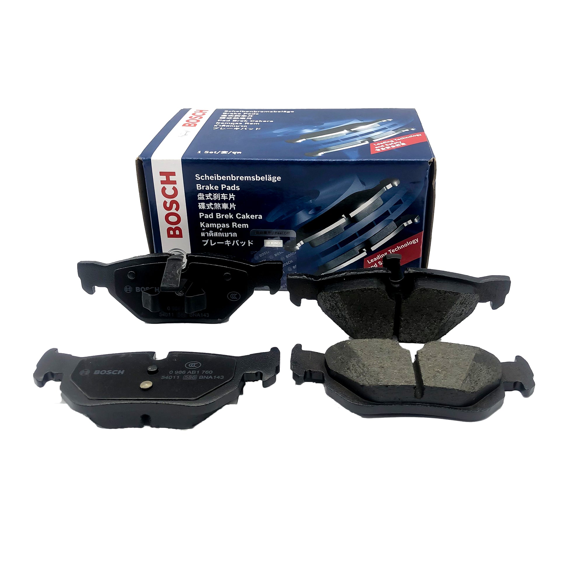BOSCH Rear Disc Brake Pad Set 0986AB1760 image 1 Candru