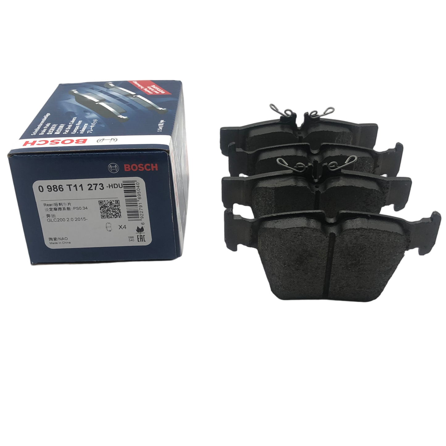 BOSCH Rear Disc Brake Pad Set 0986T11273