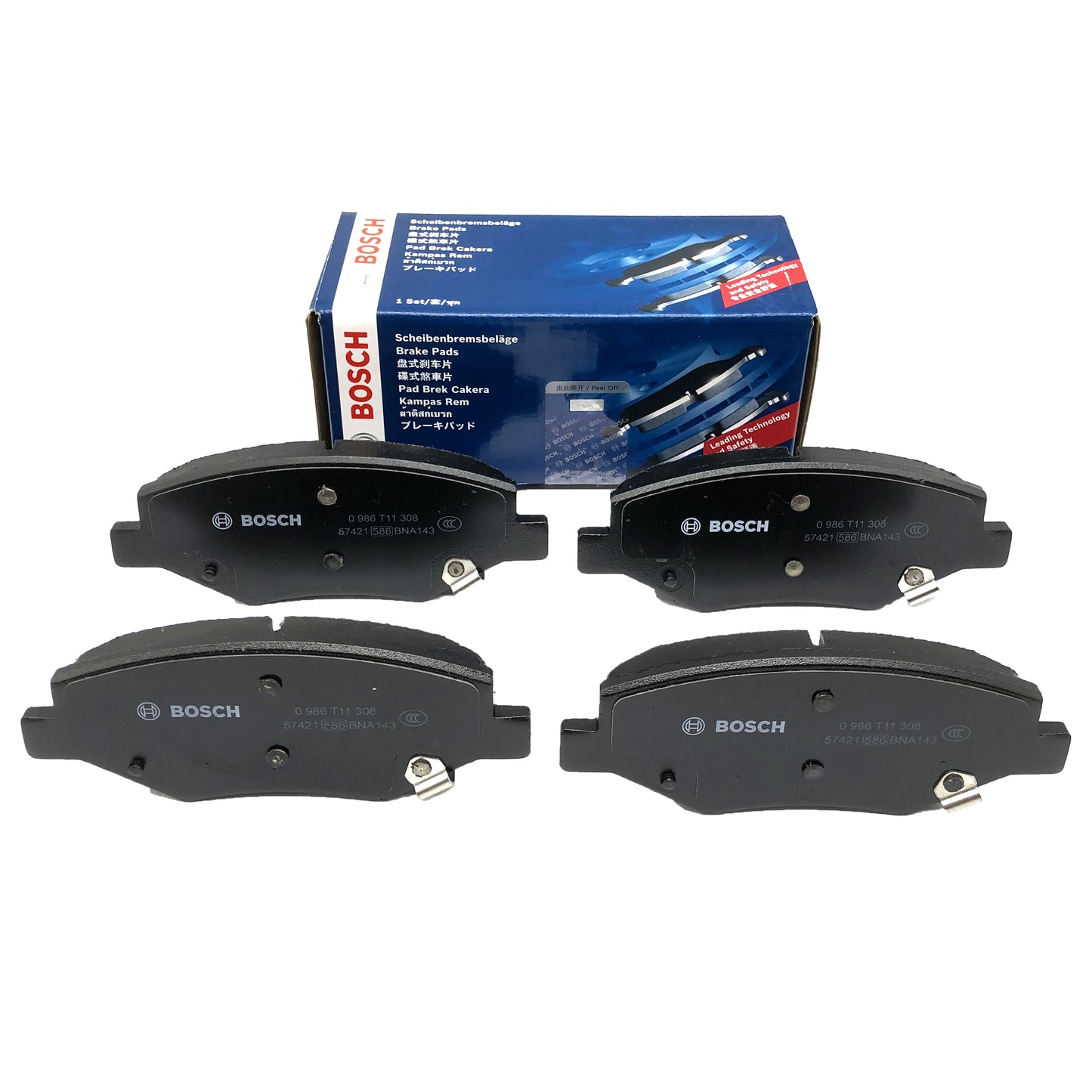 BOSCH Front Ceramic Brake Pad Set 0986T11308 image 1 Candru