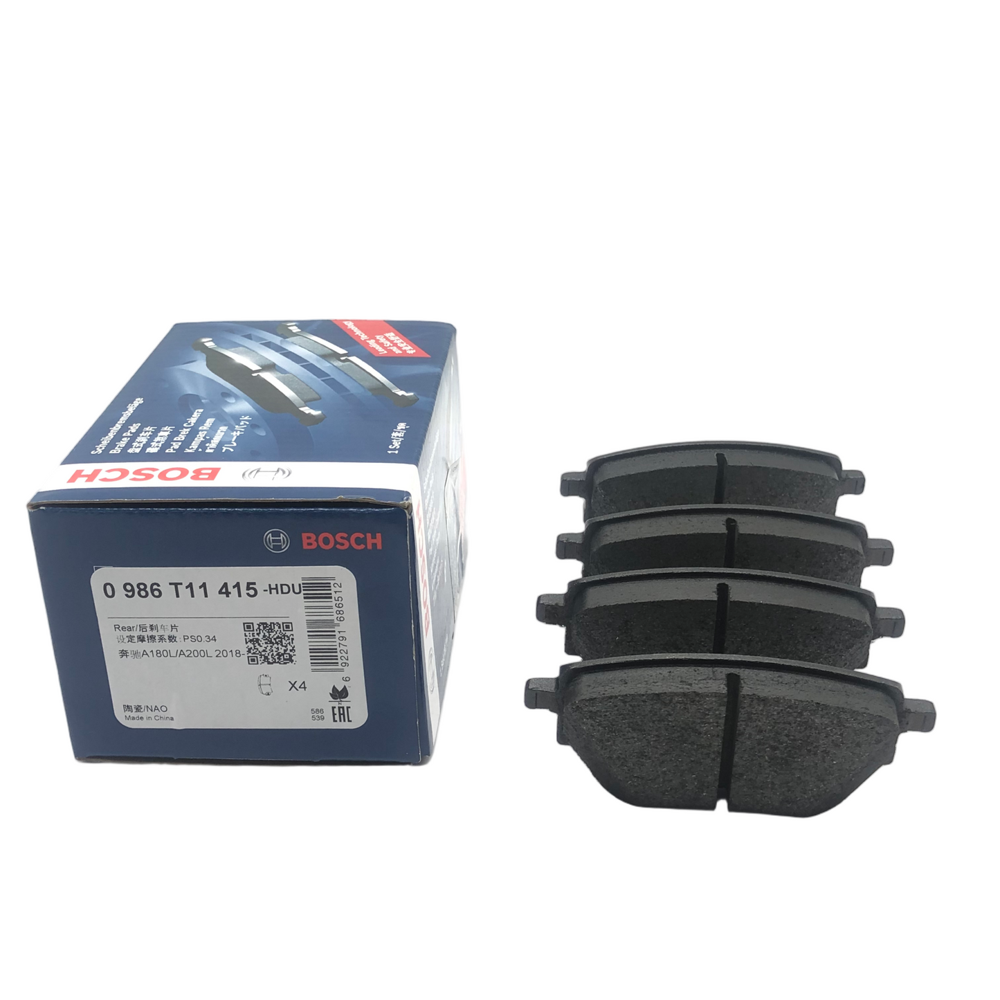 BOSCH Rear Disc Brake Pad Set 0986T11415