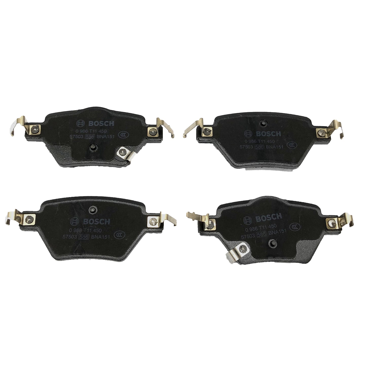 BOSCH Rear Low-Metal Disc Brake Pad Set 0986T11450 image 2 Candru