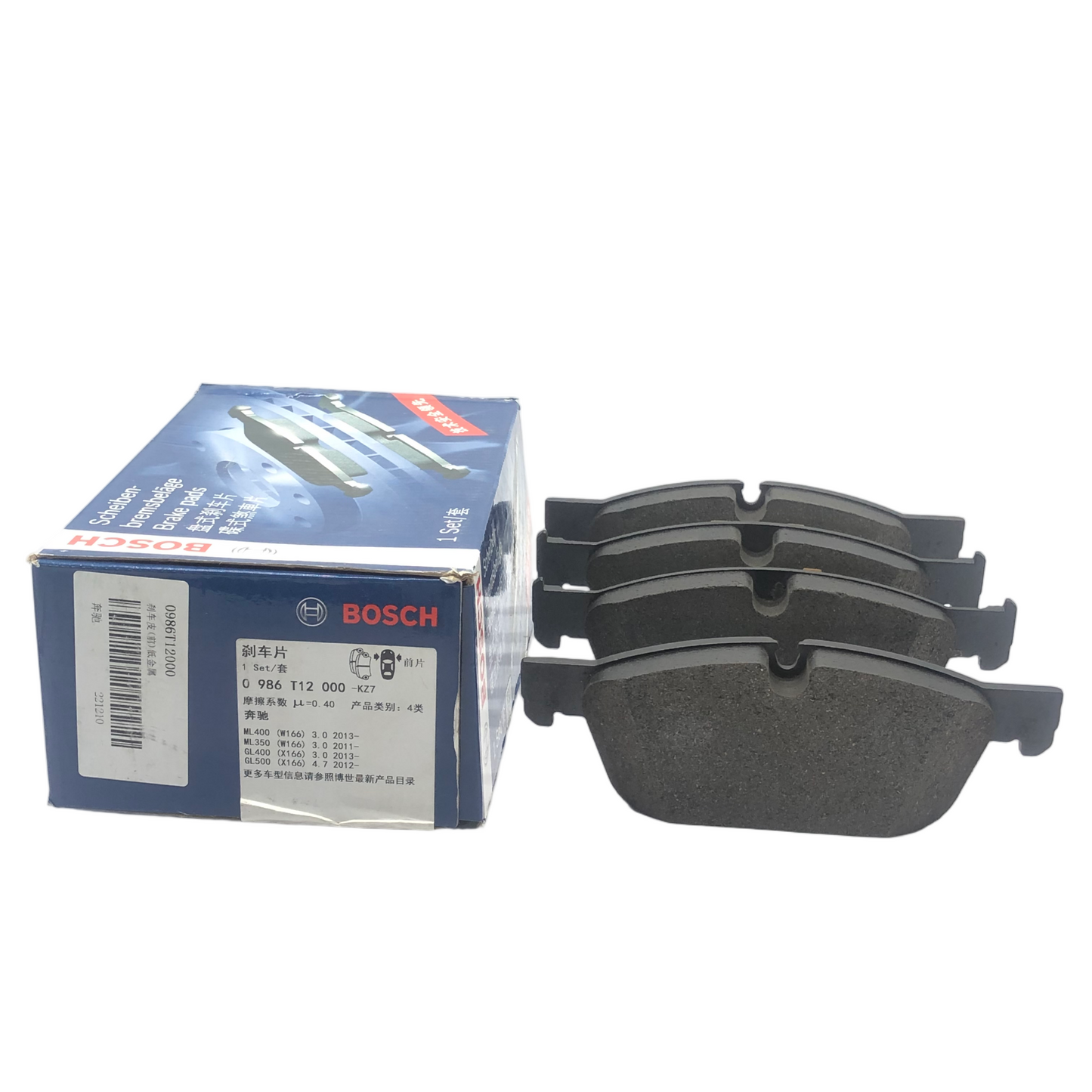 BOSCH Front Disc Brake Pad Set 0986T12000