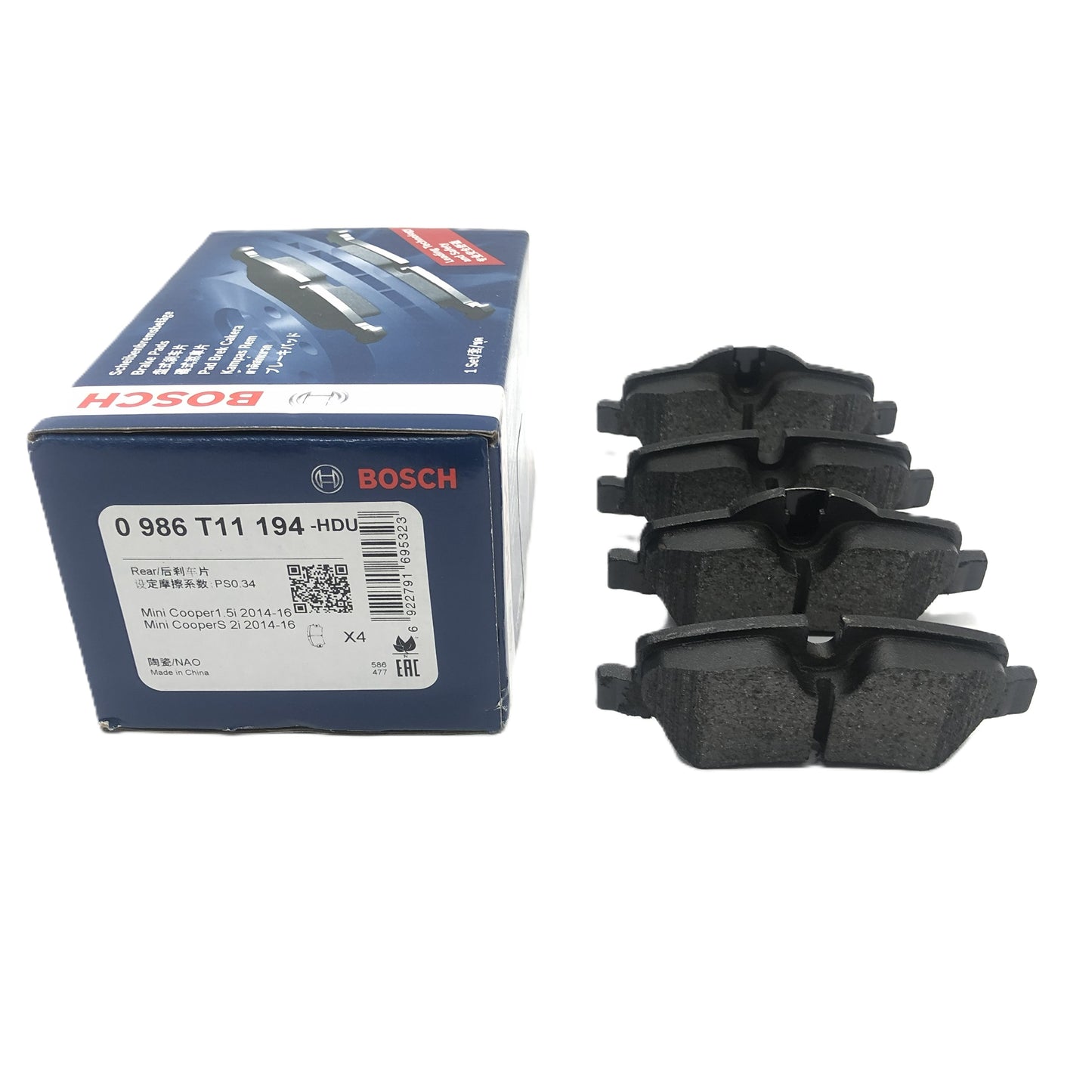 BOSCH Rear Disc Brake Pad Set 0986T11194