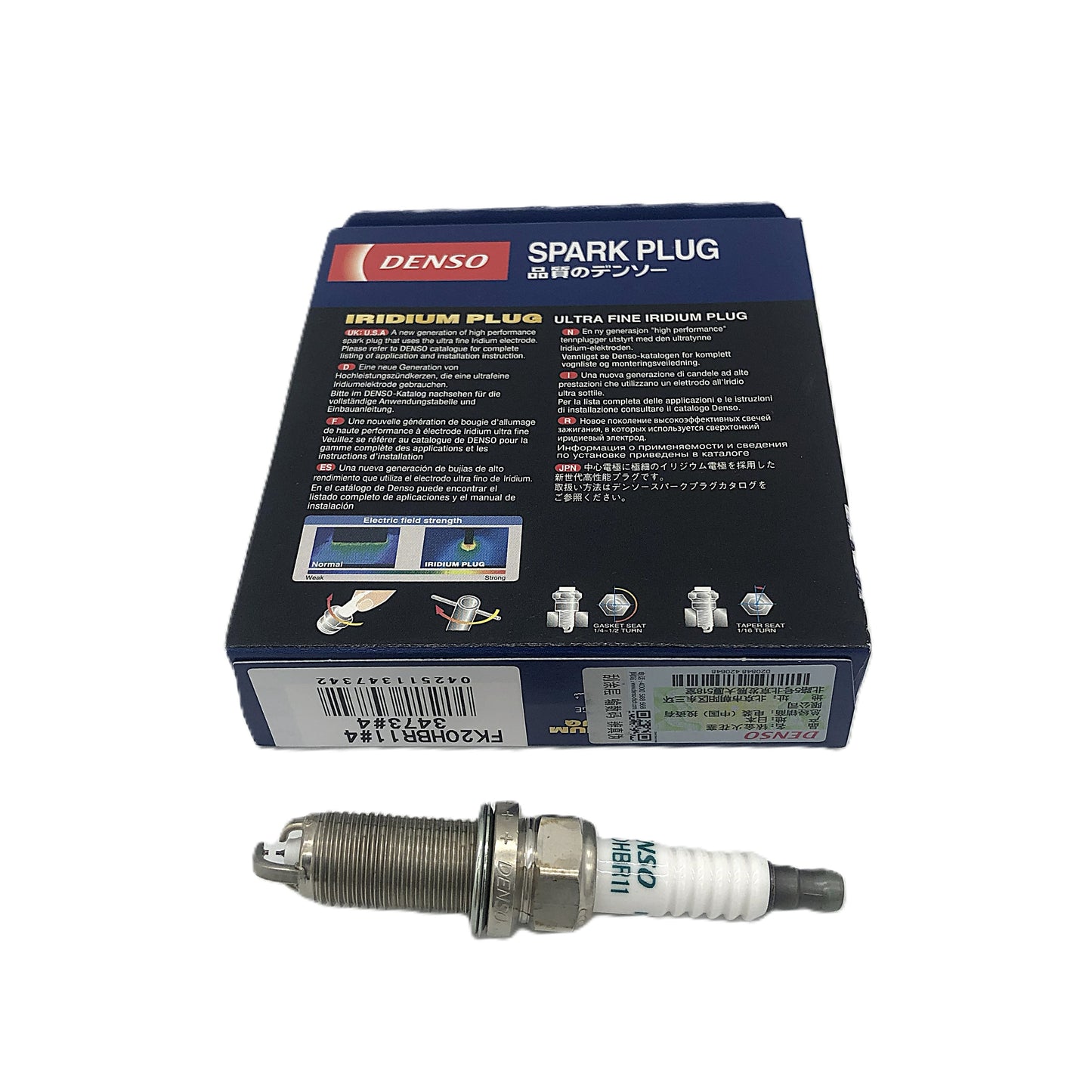 DENSO 3-Ground Electrodes Double Needle Iridium Spark Plug FK20HBR11 image 2 Candru