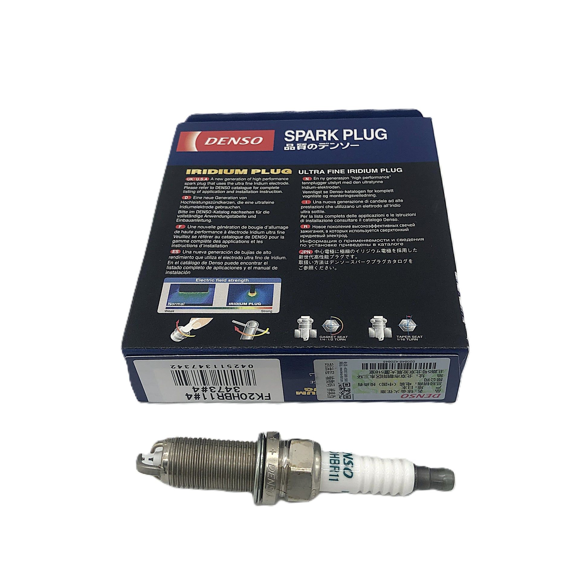 DENSO 3-Ground Electrodes Double Needle Iridium Spark Plug FK20HBR11 image 2 Candru