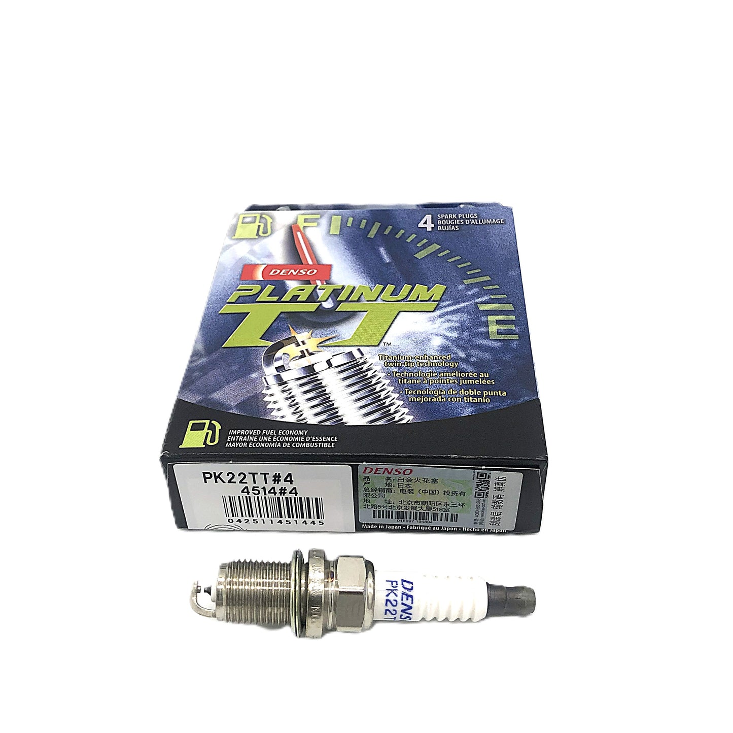 DENSO Platinum TT Spark Plug PK22TT 4514