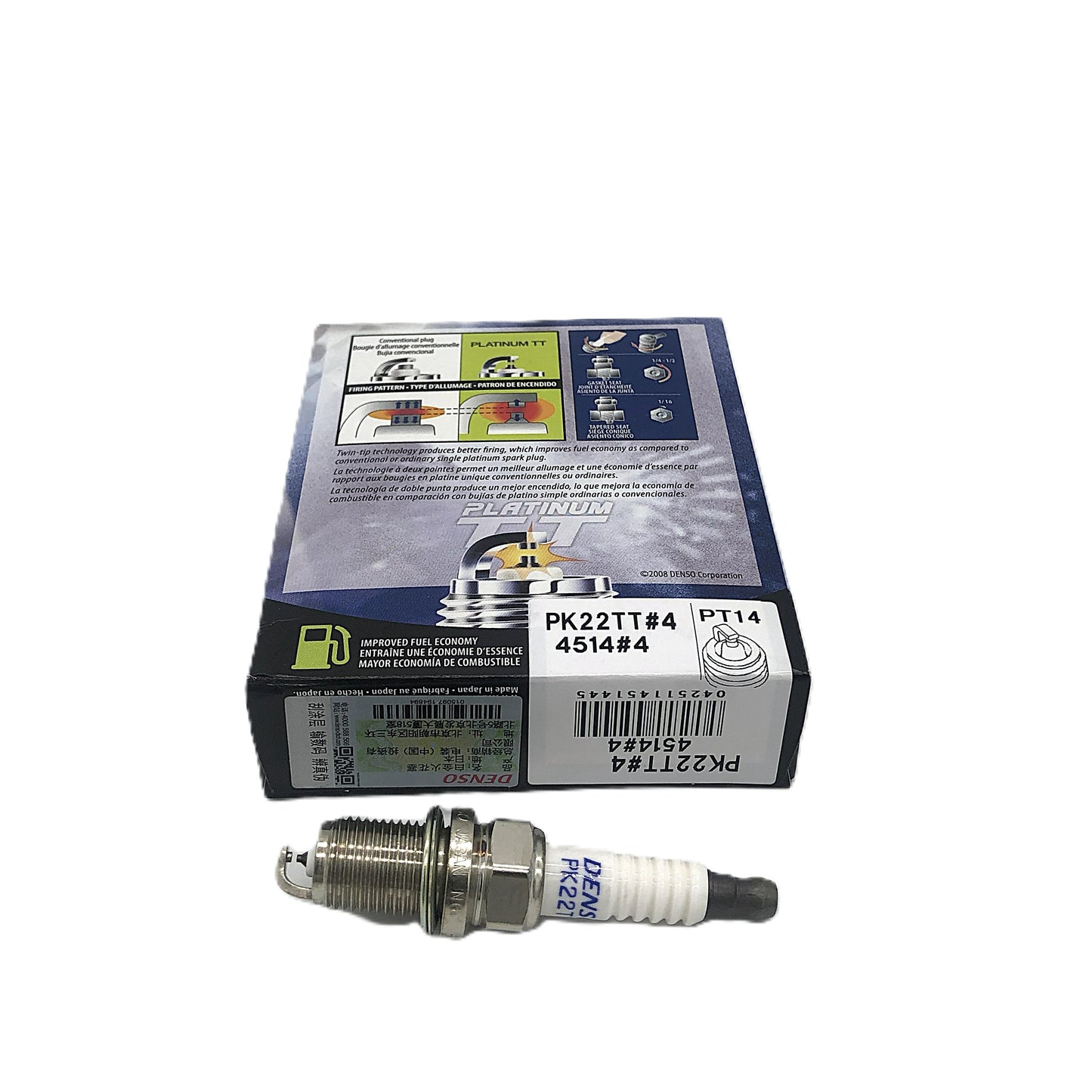DENSO Platinum TT Spark Plug PK22TT 4514