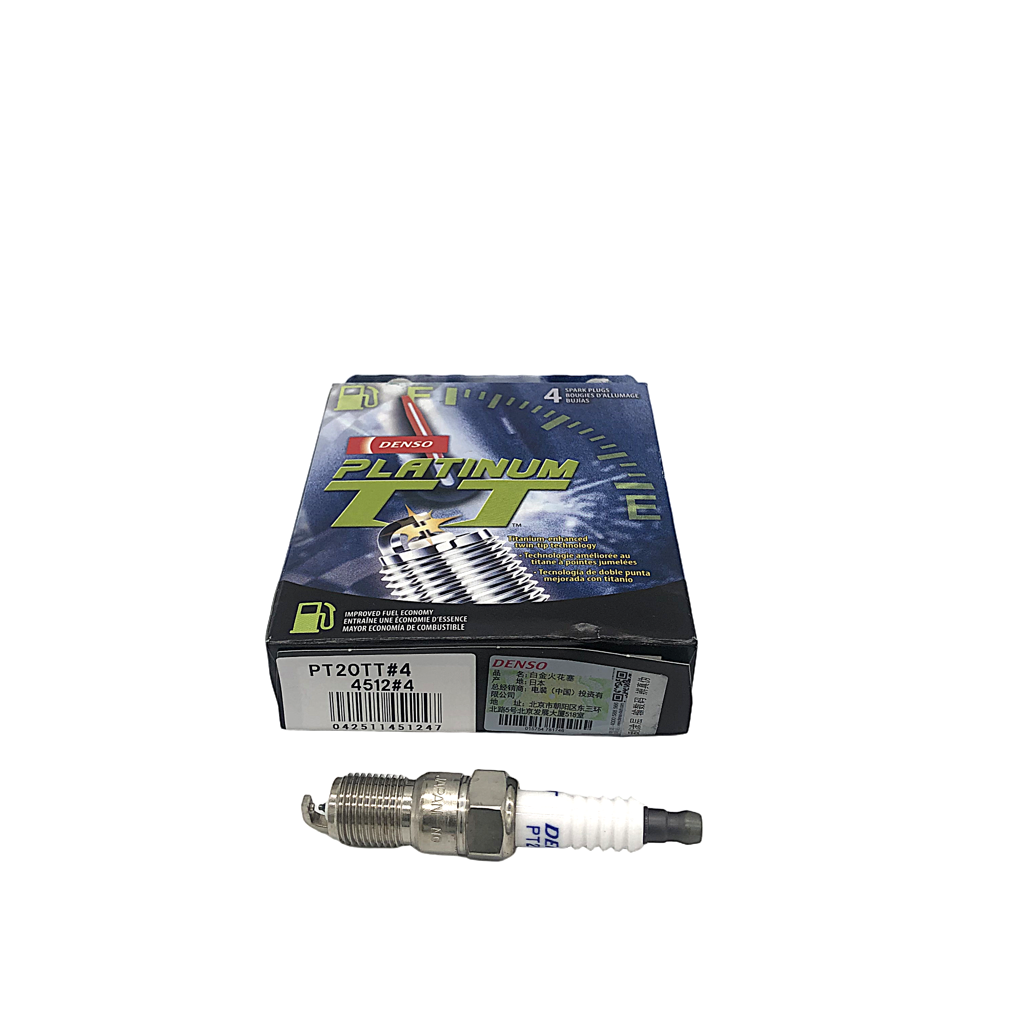 DENSO Platinum TT Spark Plug PT20TT 4512
