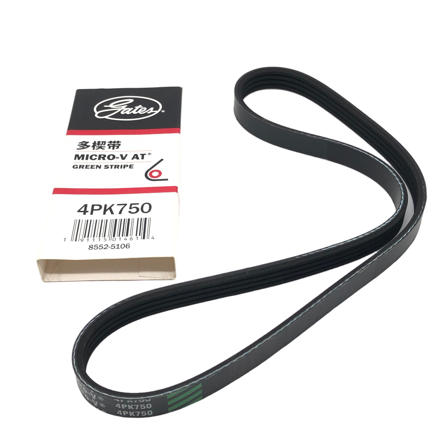 GATES Micro-V Serpentine Belt 4PK750