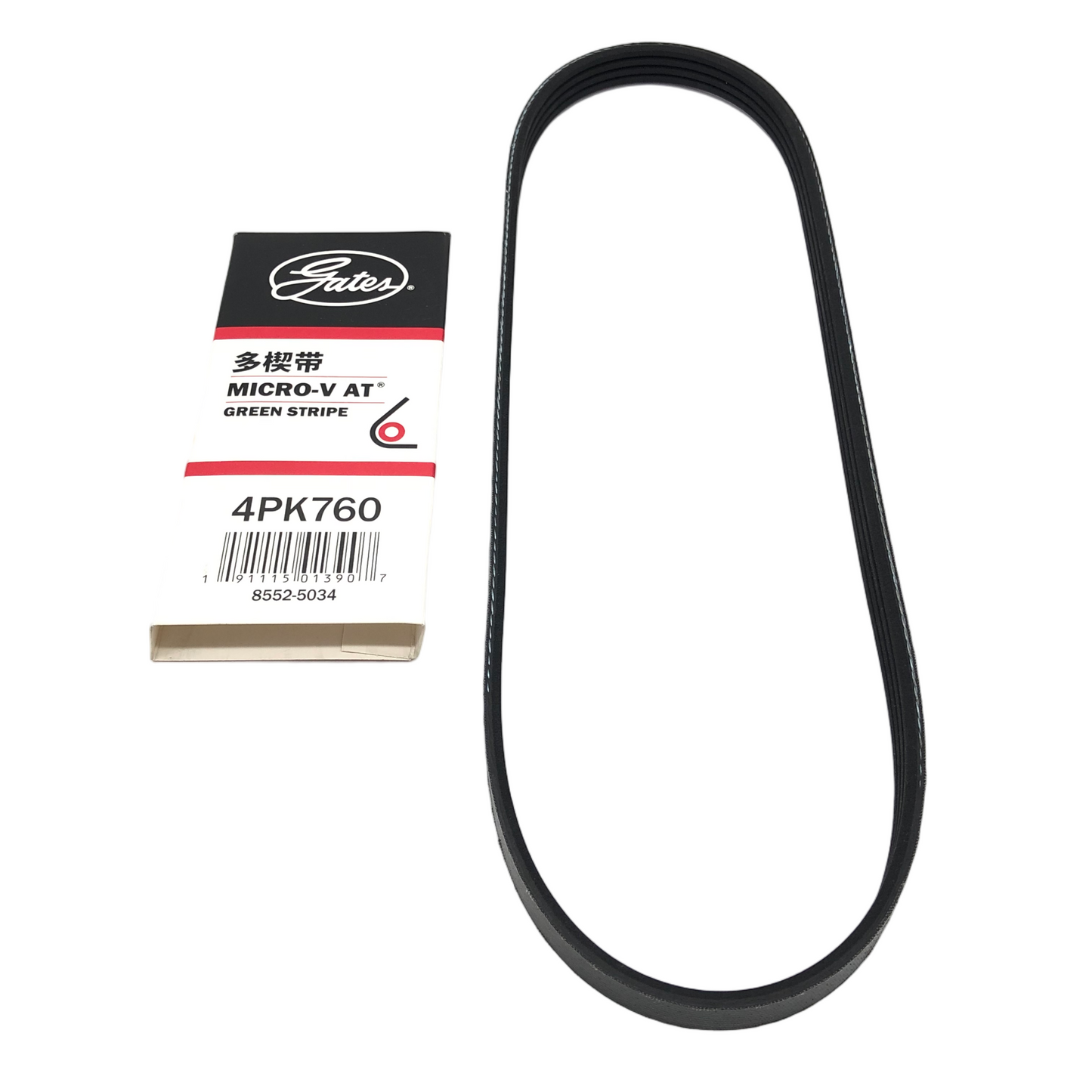 GATES Micro-V Serpentine Belt 4PK760
