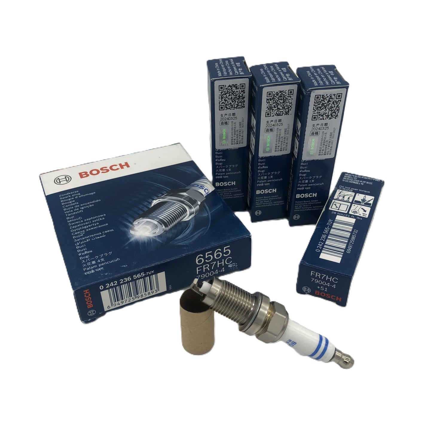 BOSCH Copper with Nickel Spark Plug 0242236565 FR7HC+