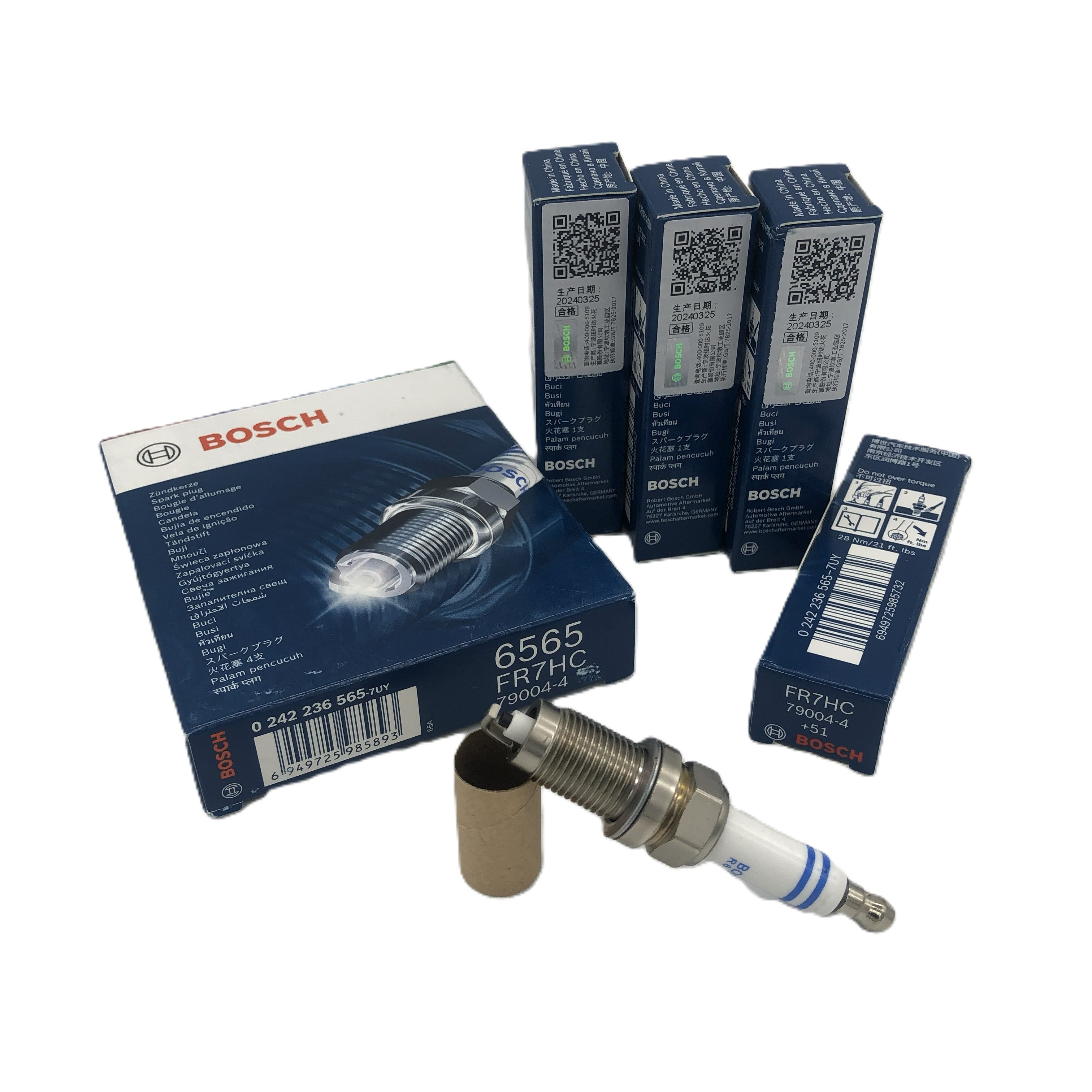 BOSCH Copper with Nickel Spark Plug 0242236565 FR7HC+