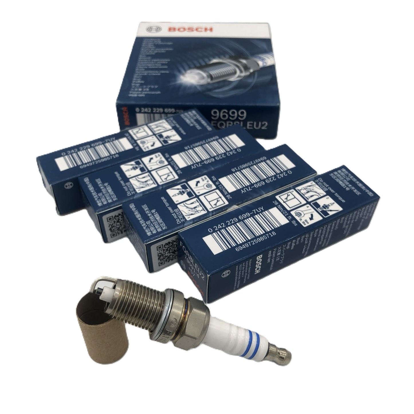 BOSCH Copper with Nickel Spark Plug 0242229699 FQR8LEU2