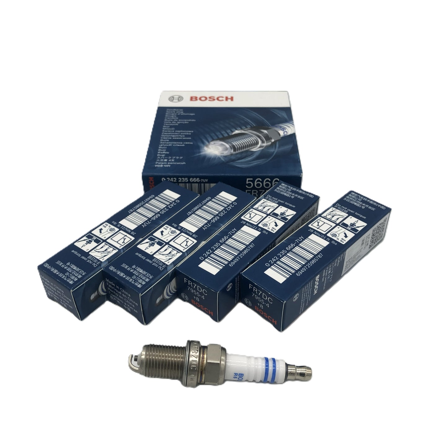 BOSCH Copper with Nickel Spark Plug 0242235666 FR7DC+