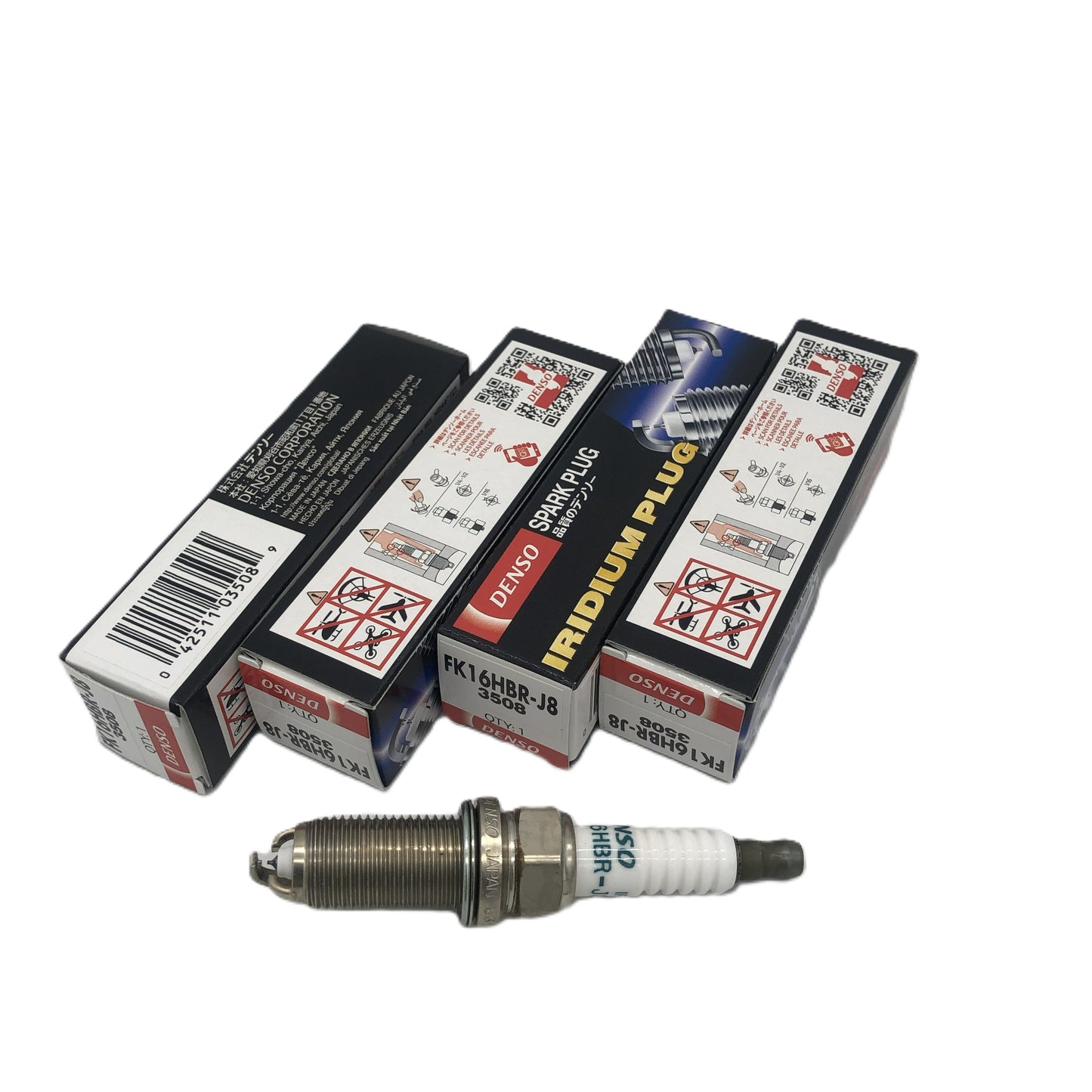 DENSO 3-Ground Electrodes Double Needle Iridium Spark Plug FK16HBR-J8 3508
