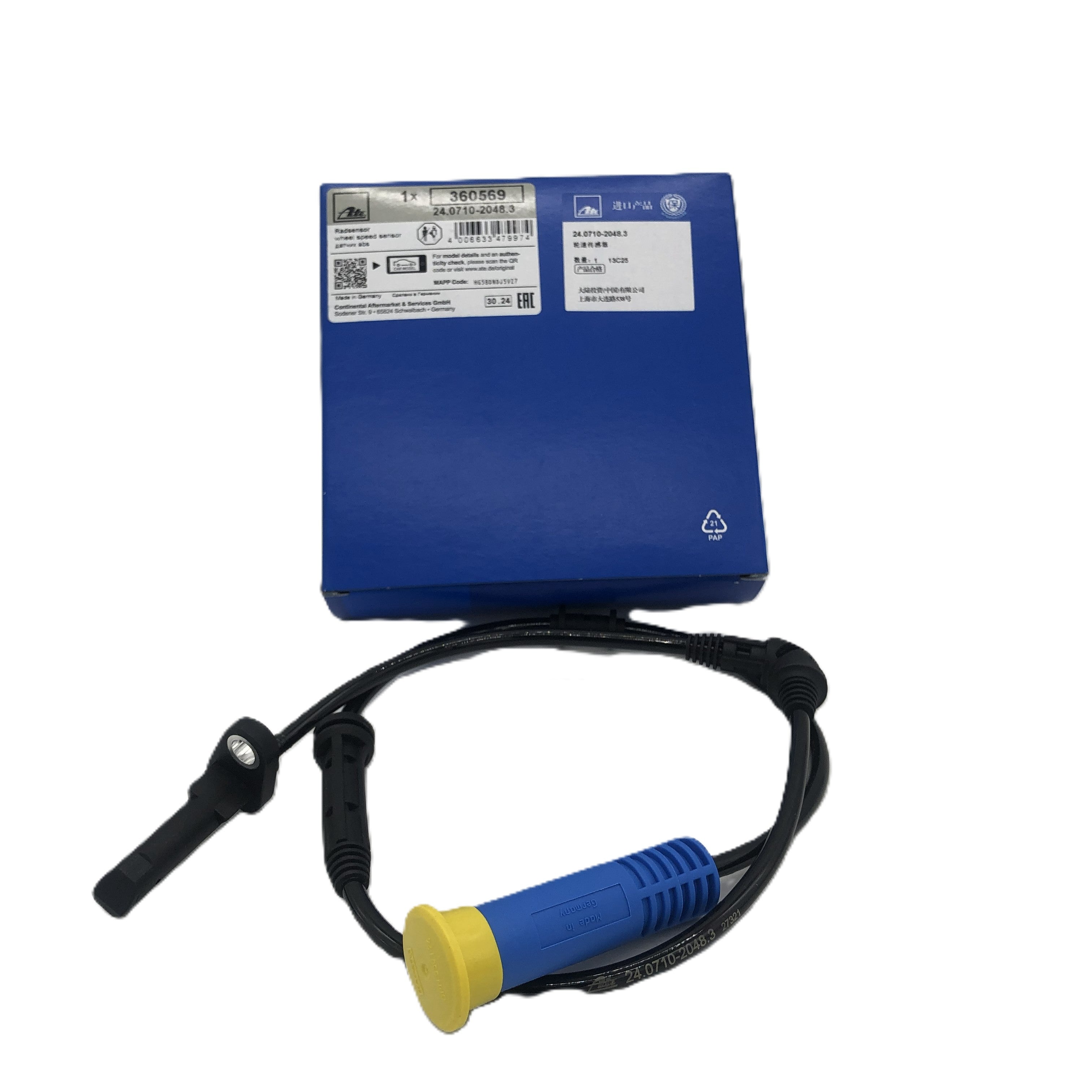 ATE Front ABS Wheel Speed Sensor 24.0710-2048.3 / 360569