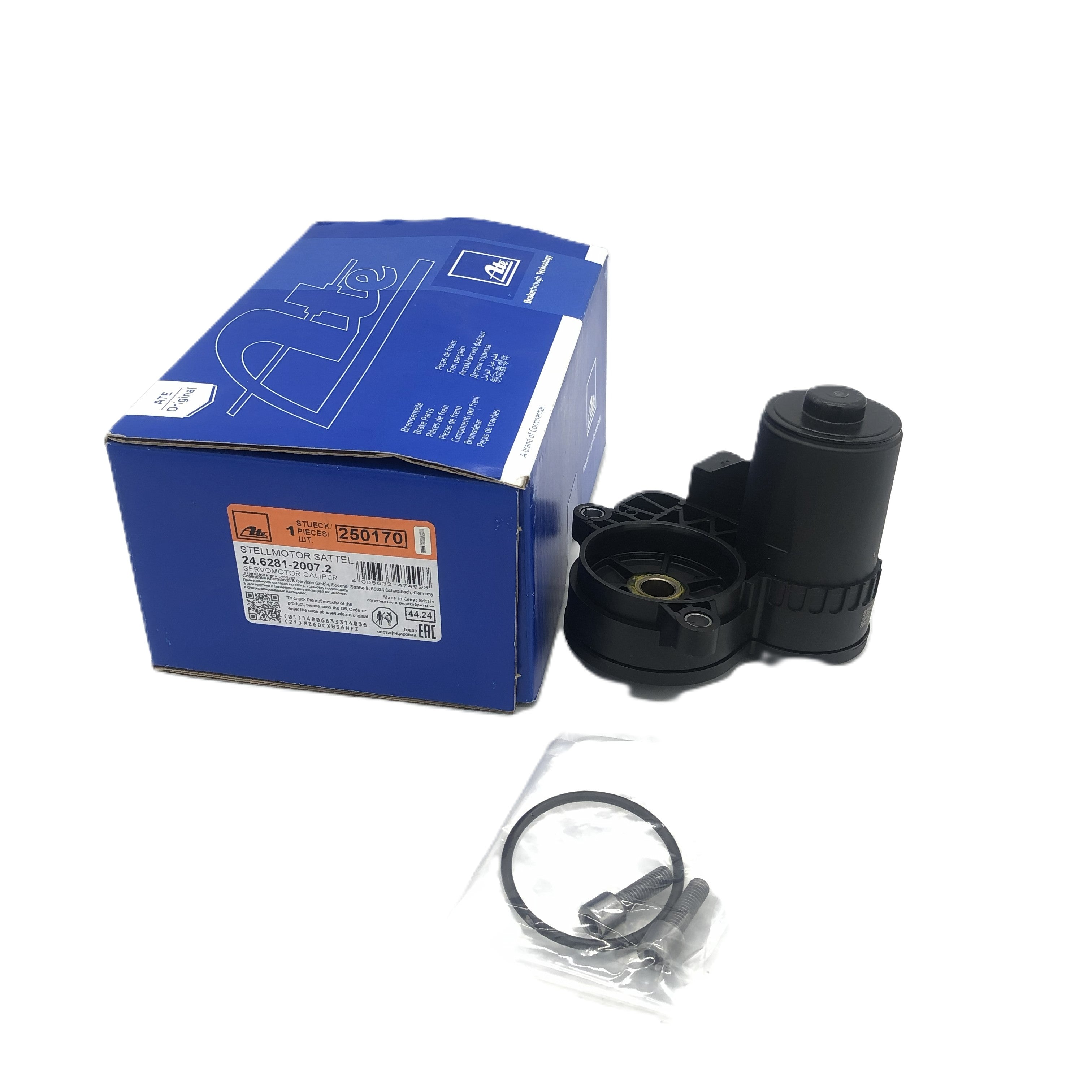 ATE Electronic Parking Brake Caliper with Servomotor Rear Left 24.6281-2007.2  250170