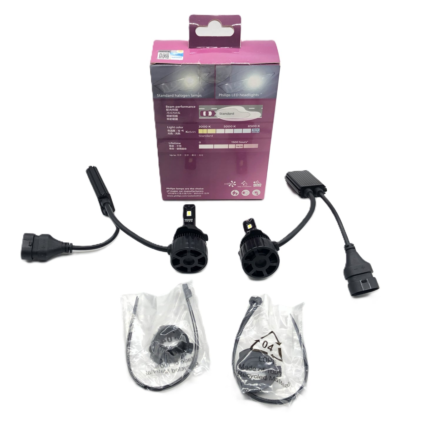 PHILIPS LED Headlight Ultinon Rally 3551 HB3/4 12V 24V 50W LUM11005U3551X2