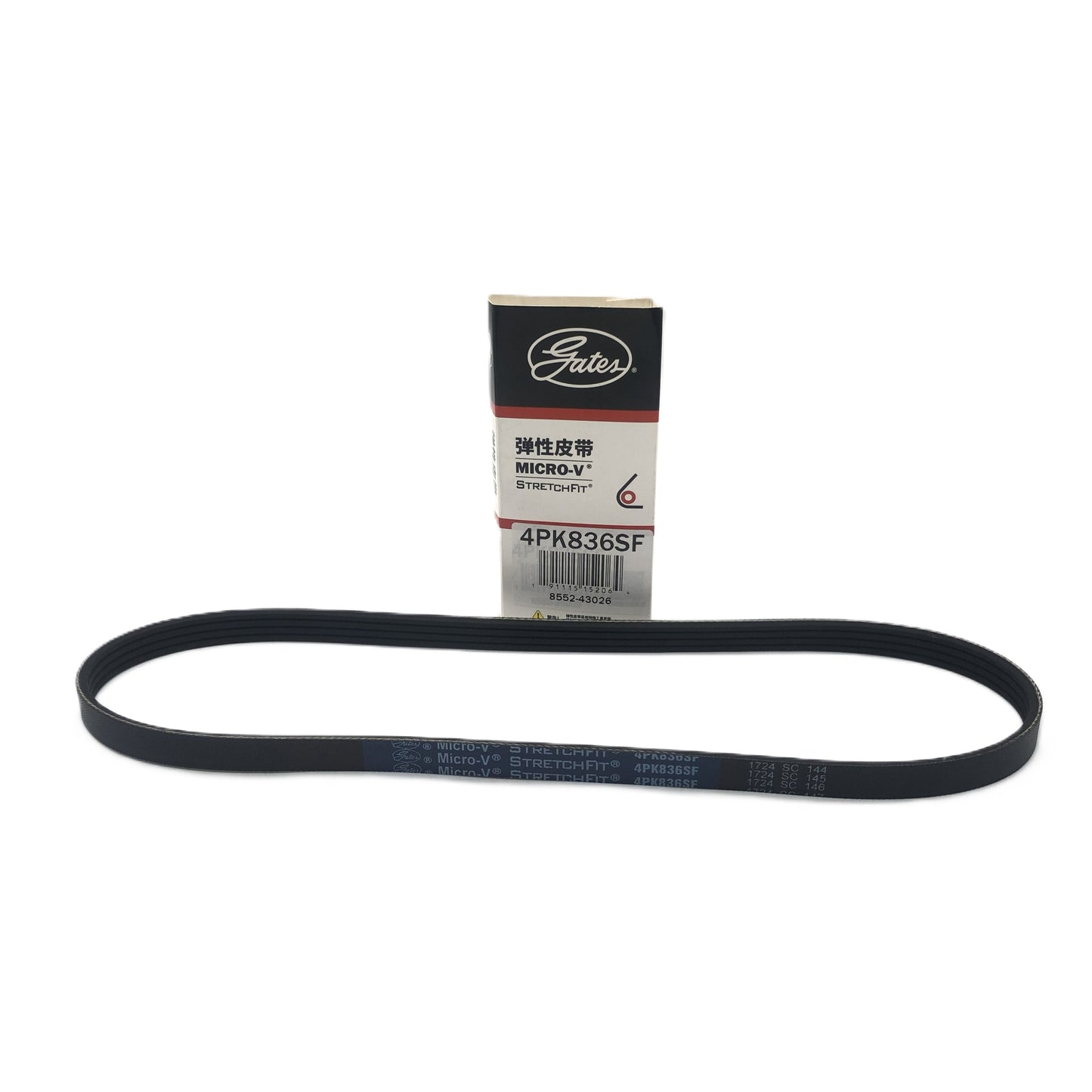 GATES Micro-V Serpentine Belt 4PK836SF
