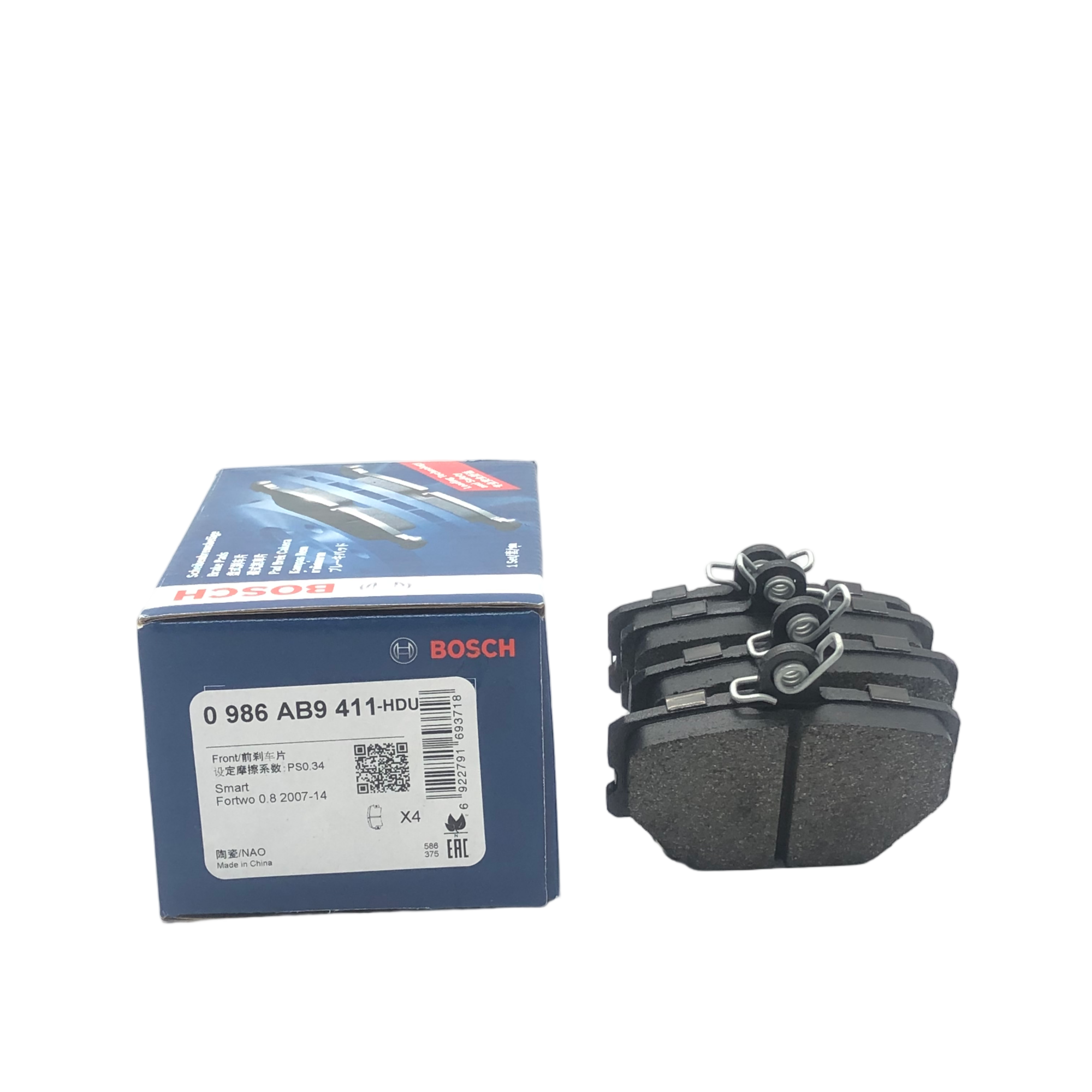 BOSCH Front Ceramic Brake Pad Set 0986AB9411