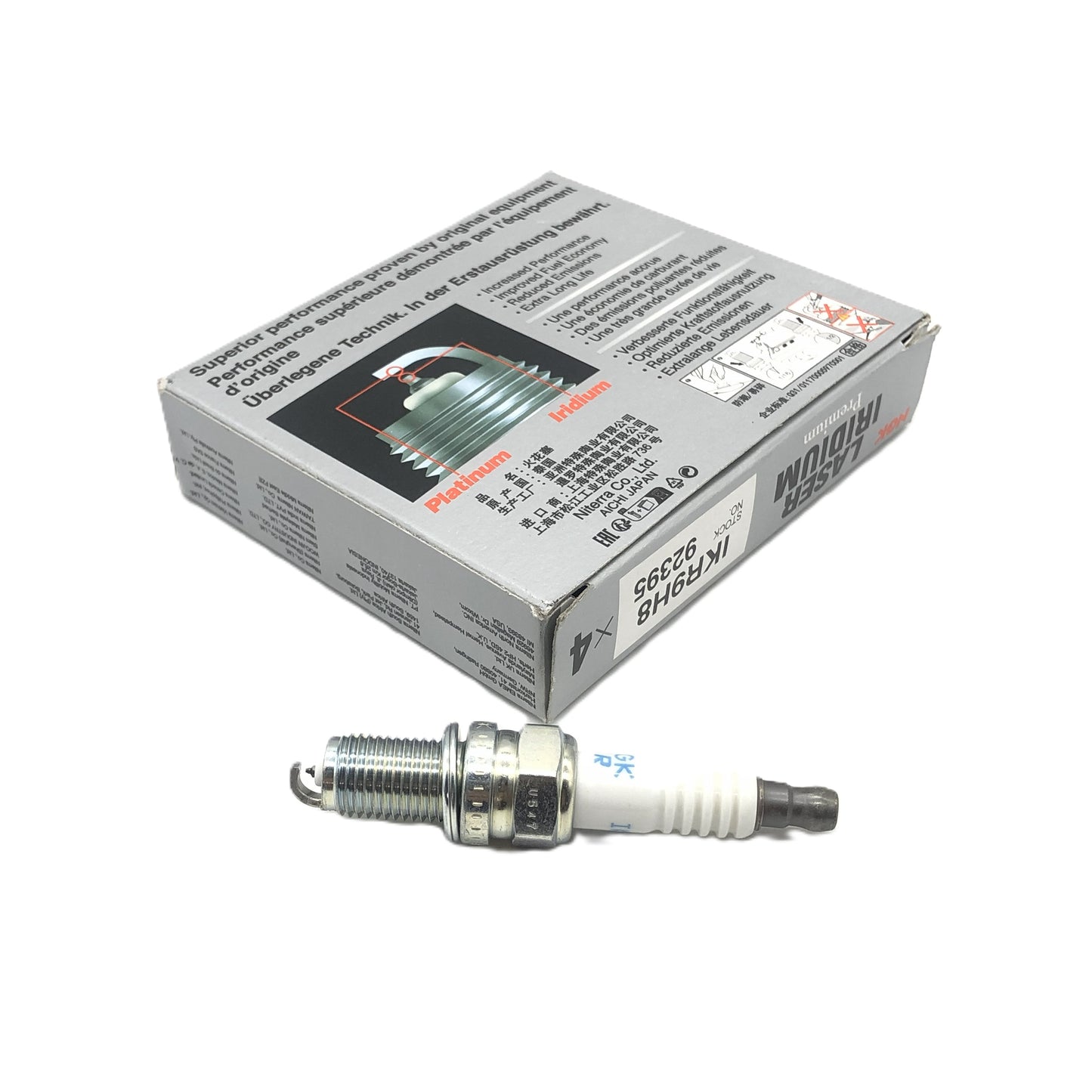NGK Iridium Platinum Spark Plug IKR9H8(92395)