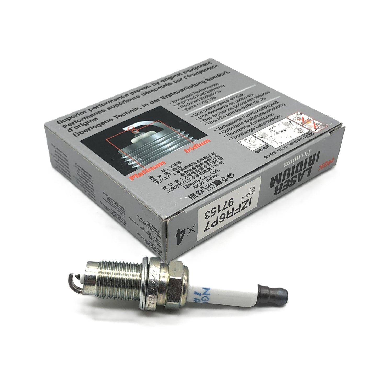 NGK Iridium Platinum Spark Plug IZFR6P7 97153