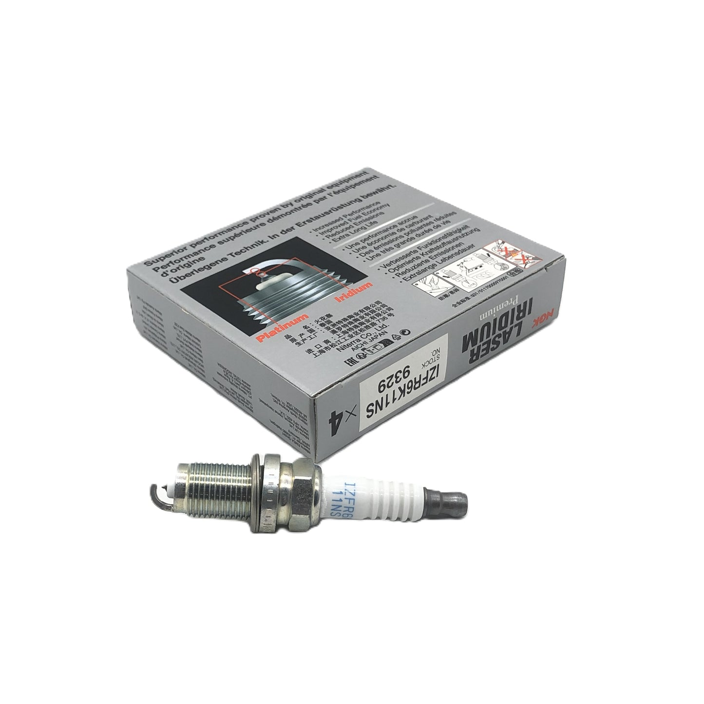 NGK Iridium Platinum Spark Plug IZFR6K11NS(9329)