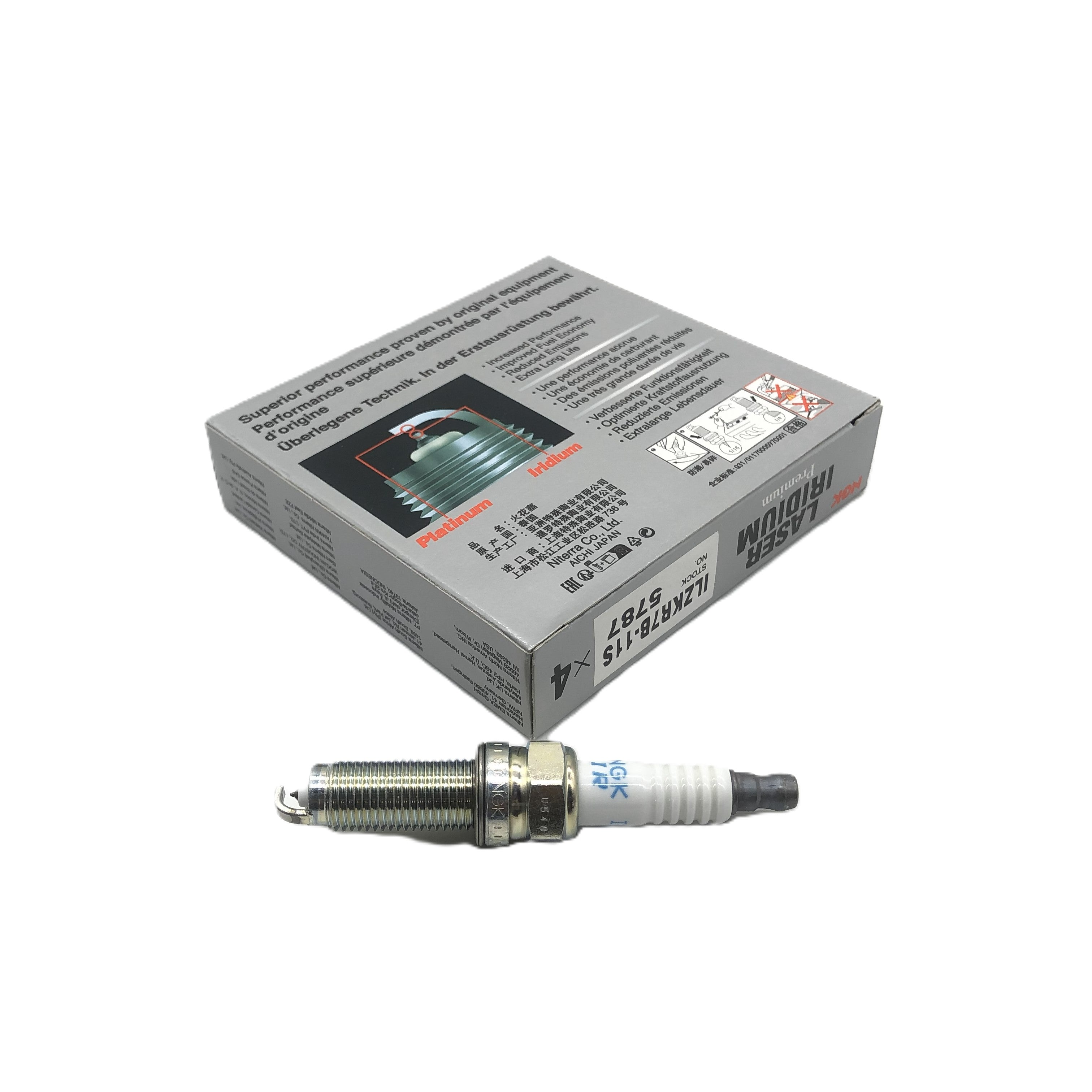NGK Iridium Platinum Spark Plug ILZKR7B-11S(5787)