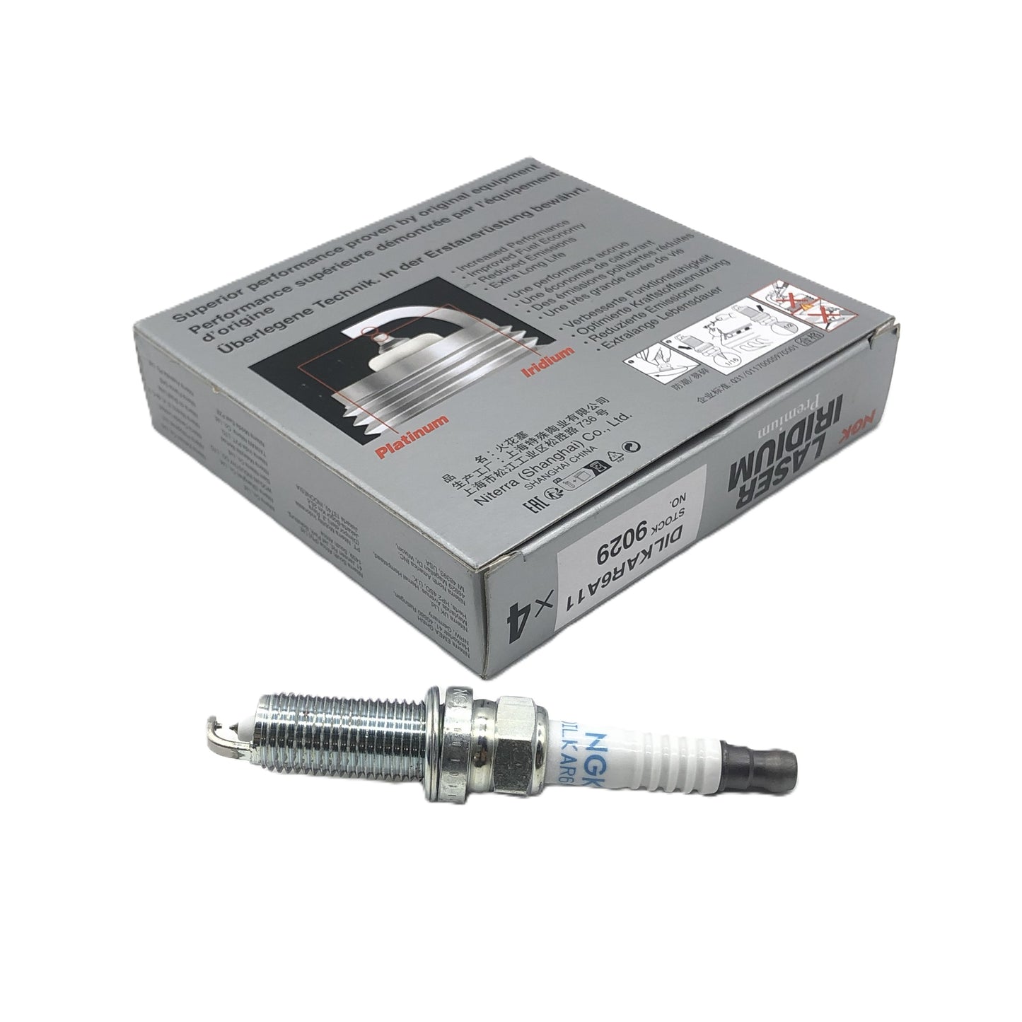 NGK Iridium Platinum Spark Plug DILKAR6A-11(9029)