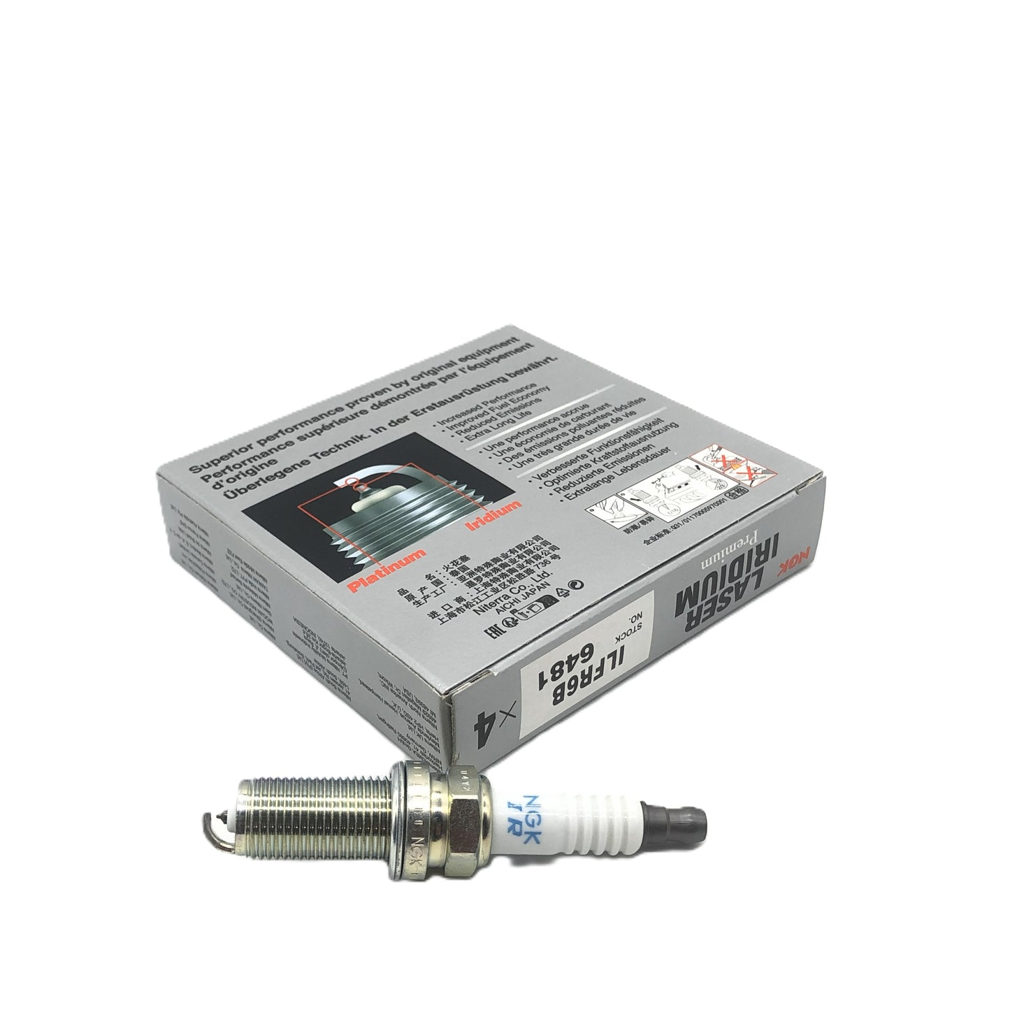NGK Iridium Platinum Spark Plug ILFR6B(6481)