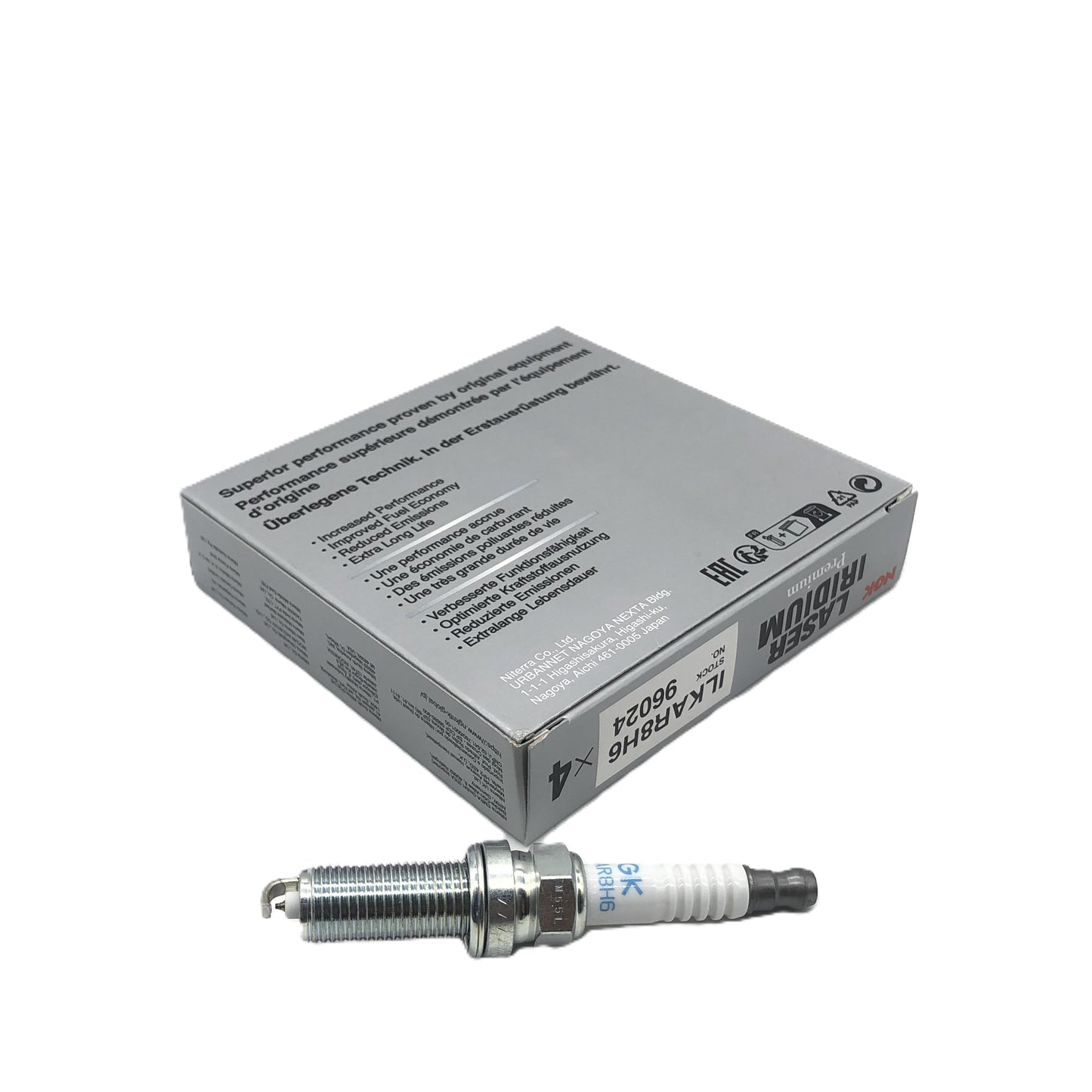 NGK Iridium Platinum Spark Plug ILKAR8H6(96024)
