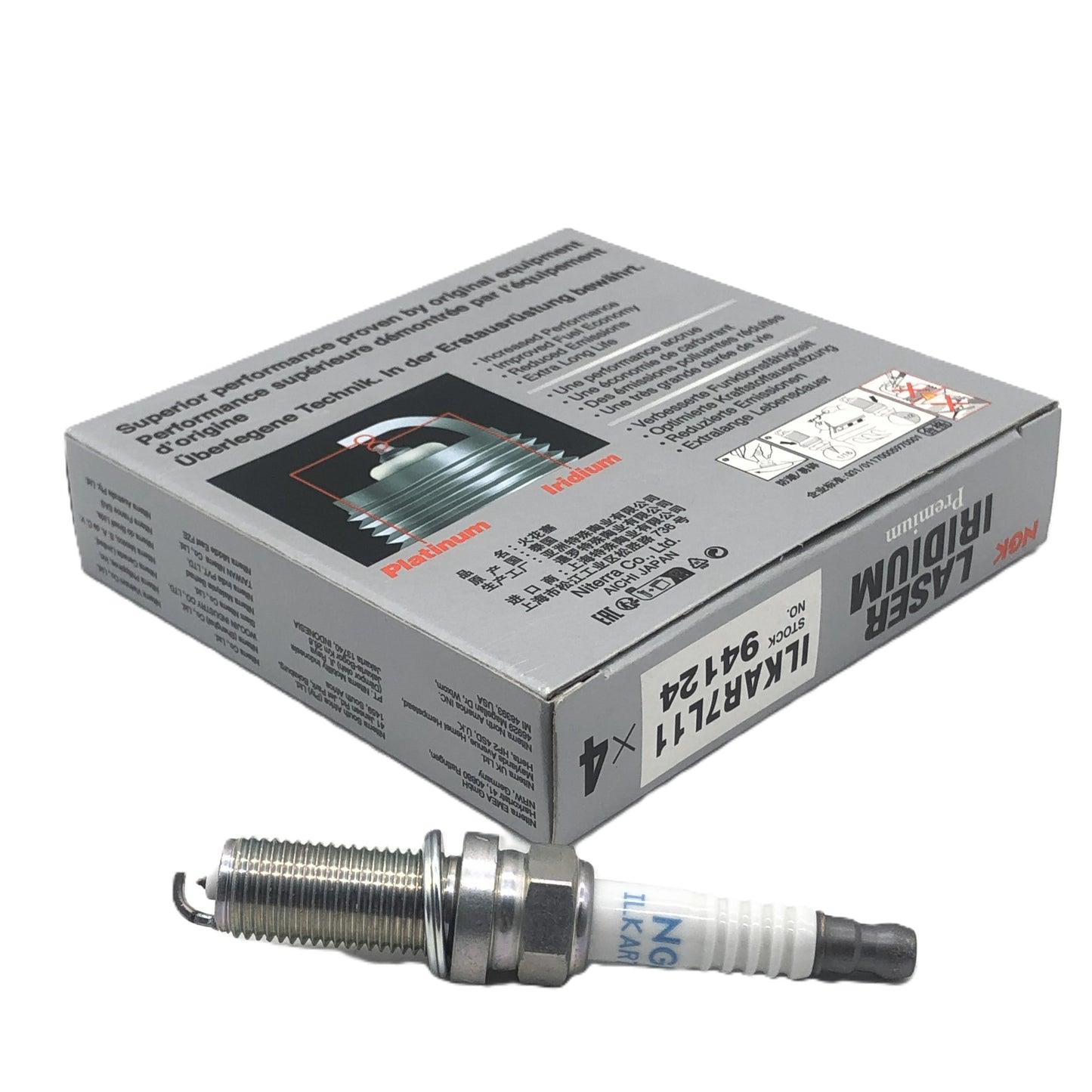 NGK Iridium Platinum Spark Plug ILKAR7L11(94124)